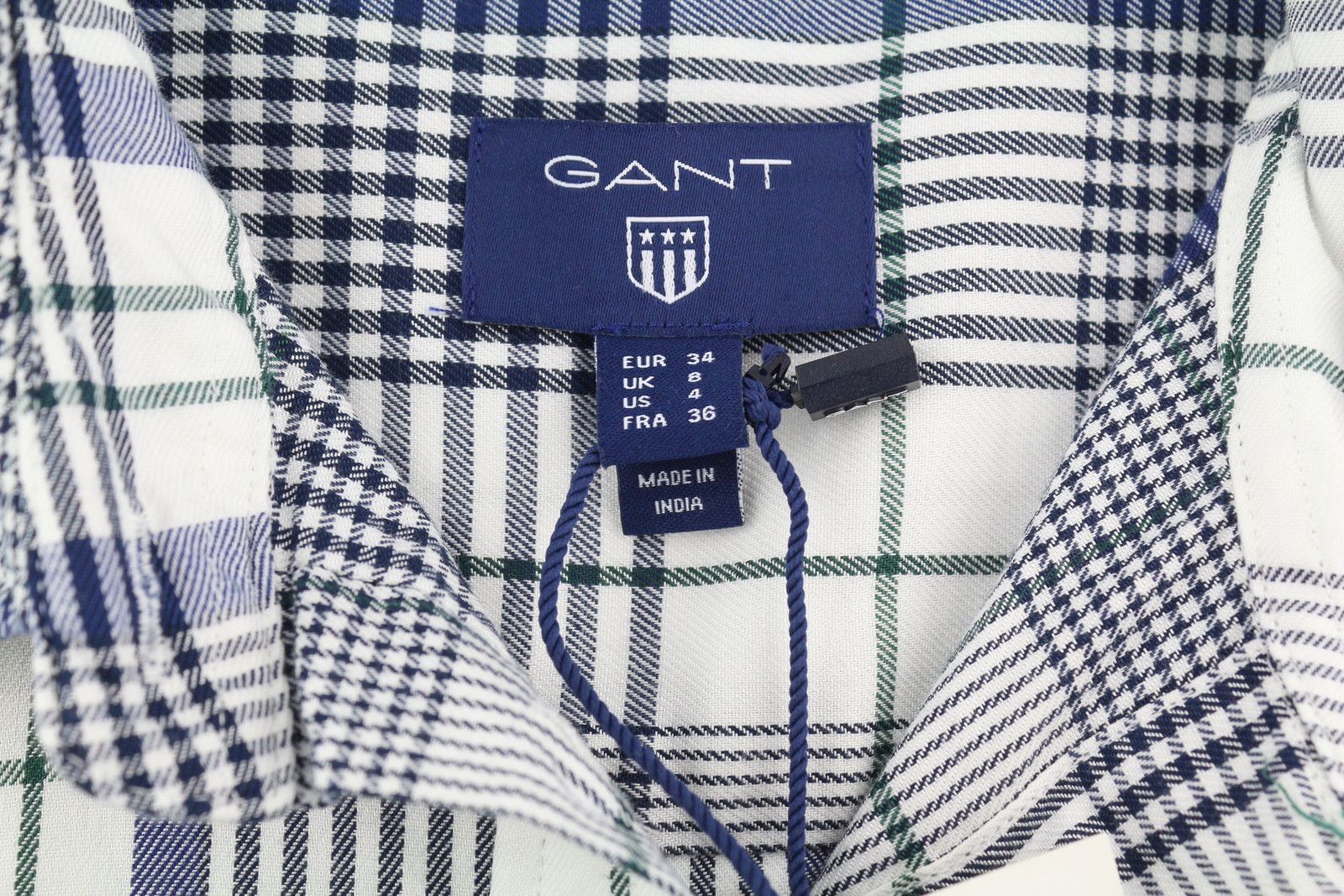 Gant FLANNEL EU34 Plaid Pattern Button-Up Spread Shirt 84930 Size XS / US 0-2 / IT 36-38 - 6 Thumbnail