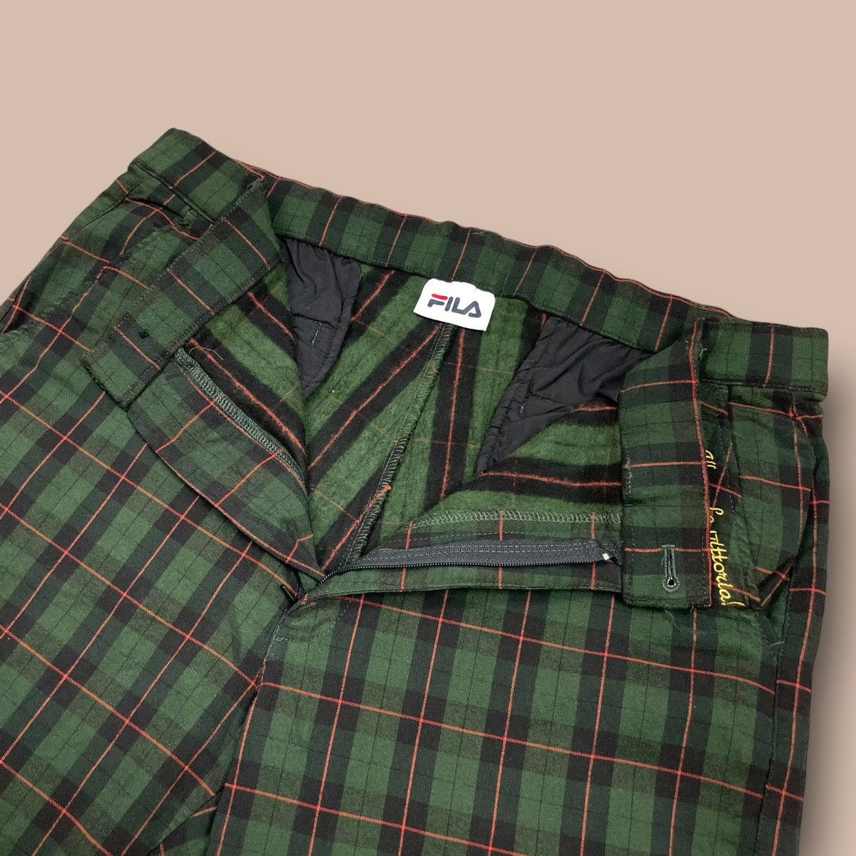 Fila FILA Biella Italia Green Plaid Trouser Pant Size US 34 / EU 50 - 6 Thumbnail