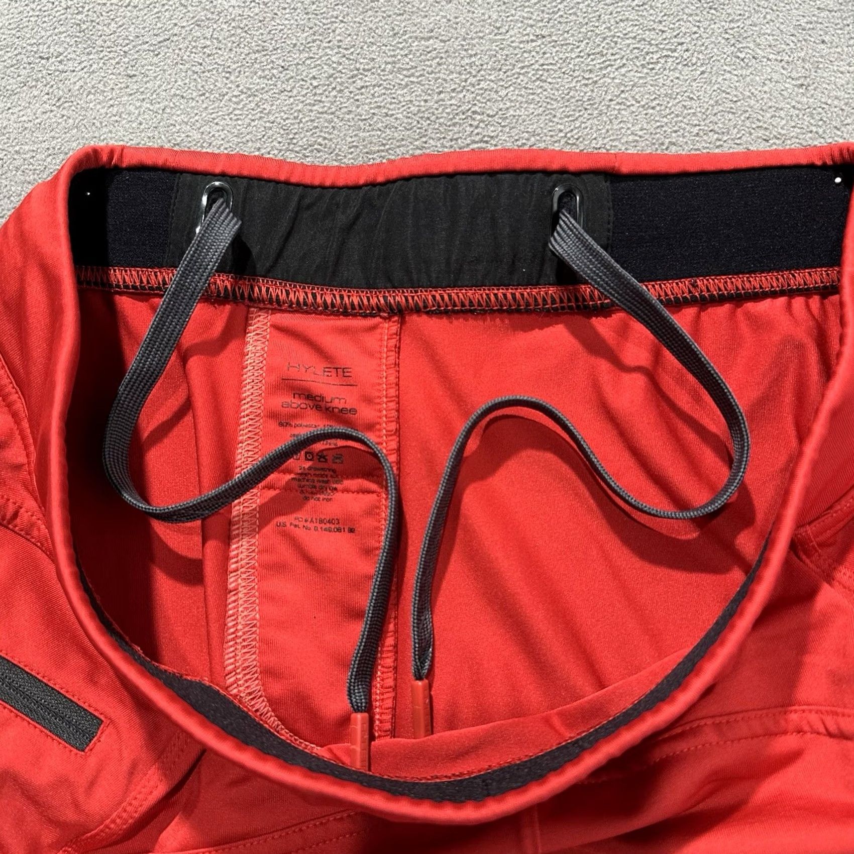 Vintage HYLETE Shorts Mens Medium Red Stretch Performance Drawstring FAIR Size US 31 - 5 Thumbnail