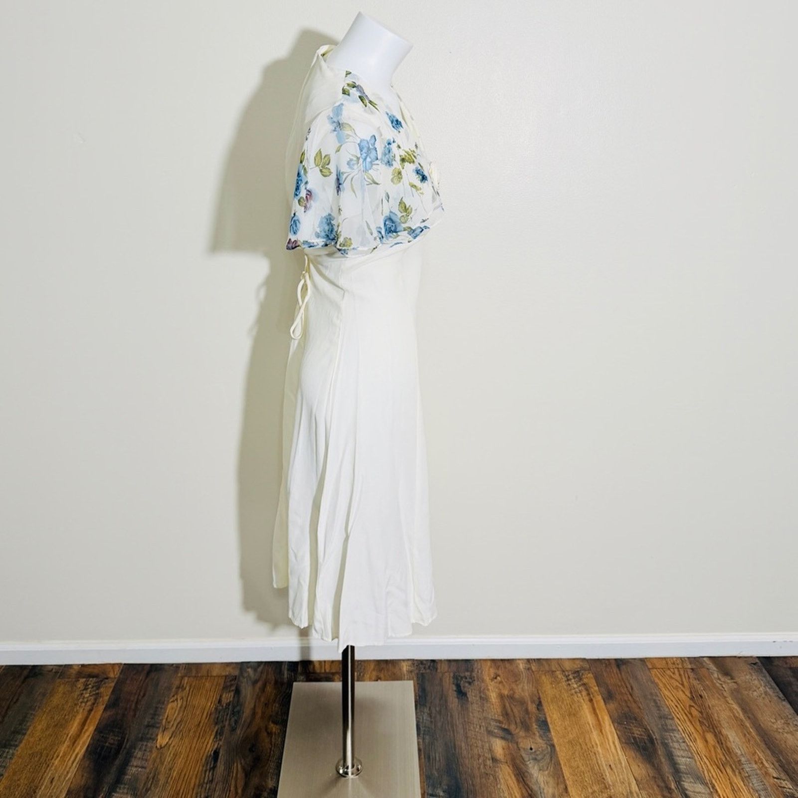 Other Vintage wedding midi dress blue ruffle Size S / US 4 / IT 40 - 5 Thumbnail