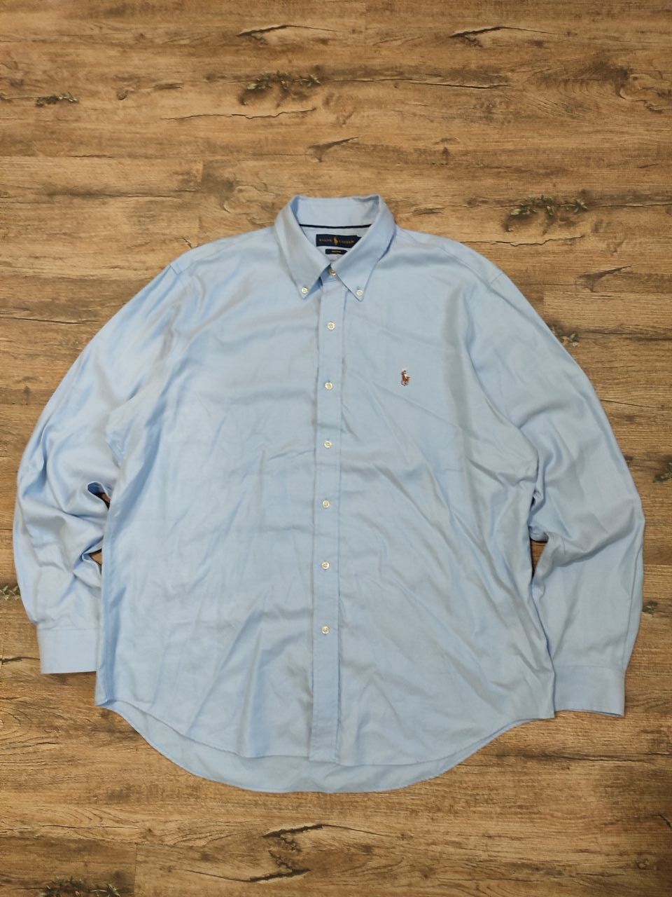 Polo Ralph Lauren Ralph Lauren Mens Blue Chambray Shirt Long Sleeve NON-IRON Size US XL / EU 56 / 4 - 1 Thumbnail
