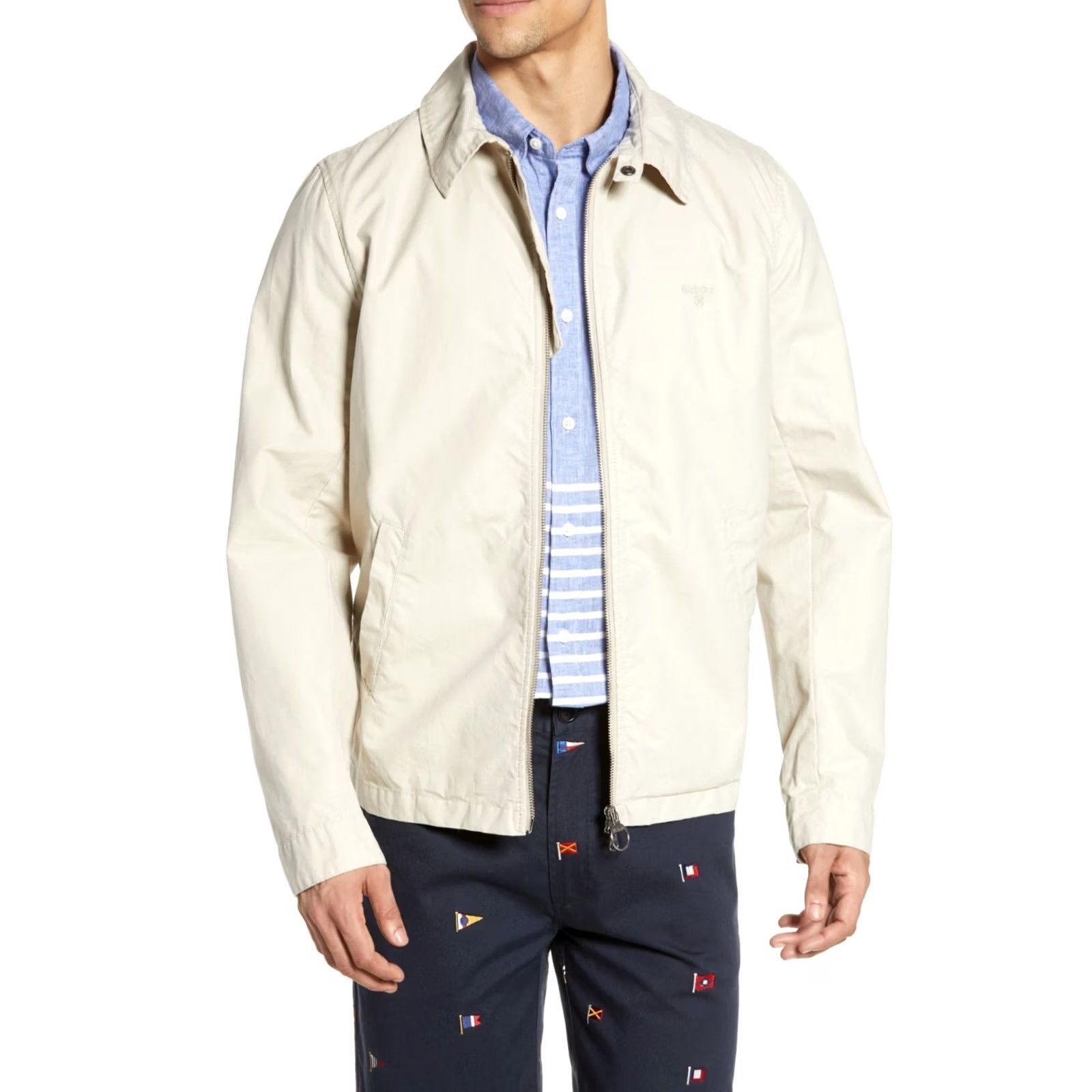 Barbour Barbour Essential Casual Jacket Cotton Full Zip Windbreaker Mist Men's XL New Size US XL / EU 56 / 4 - 2 Thumbnail