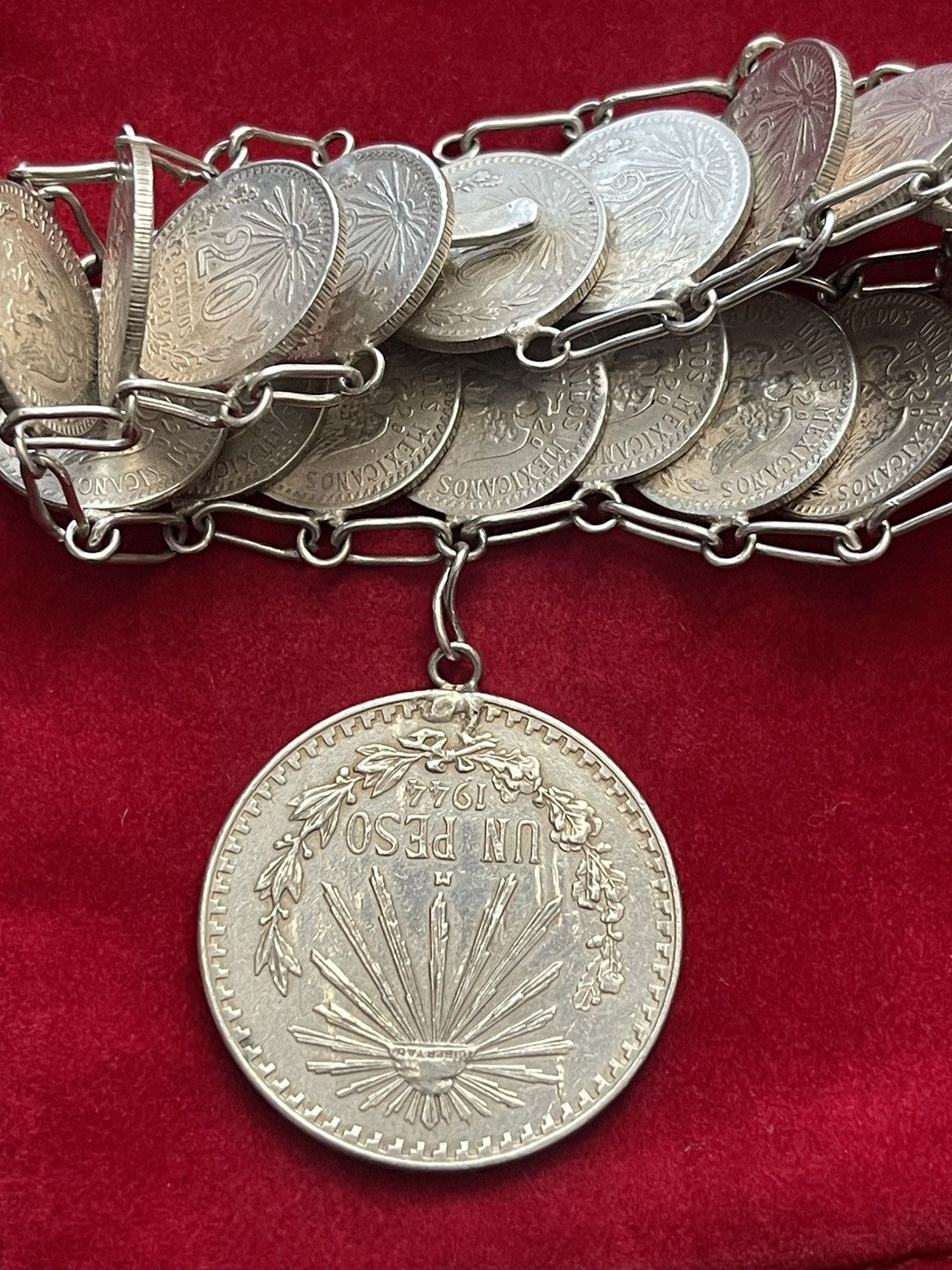 Vintage Mexico silver bracelet Size ONE SIZE - 1 Thumbnail