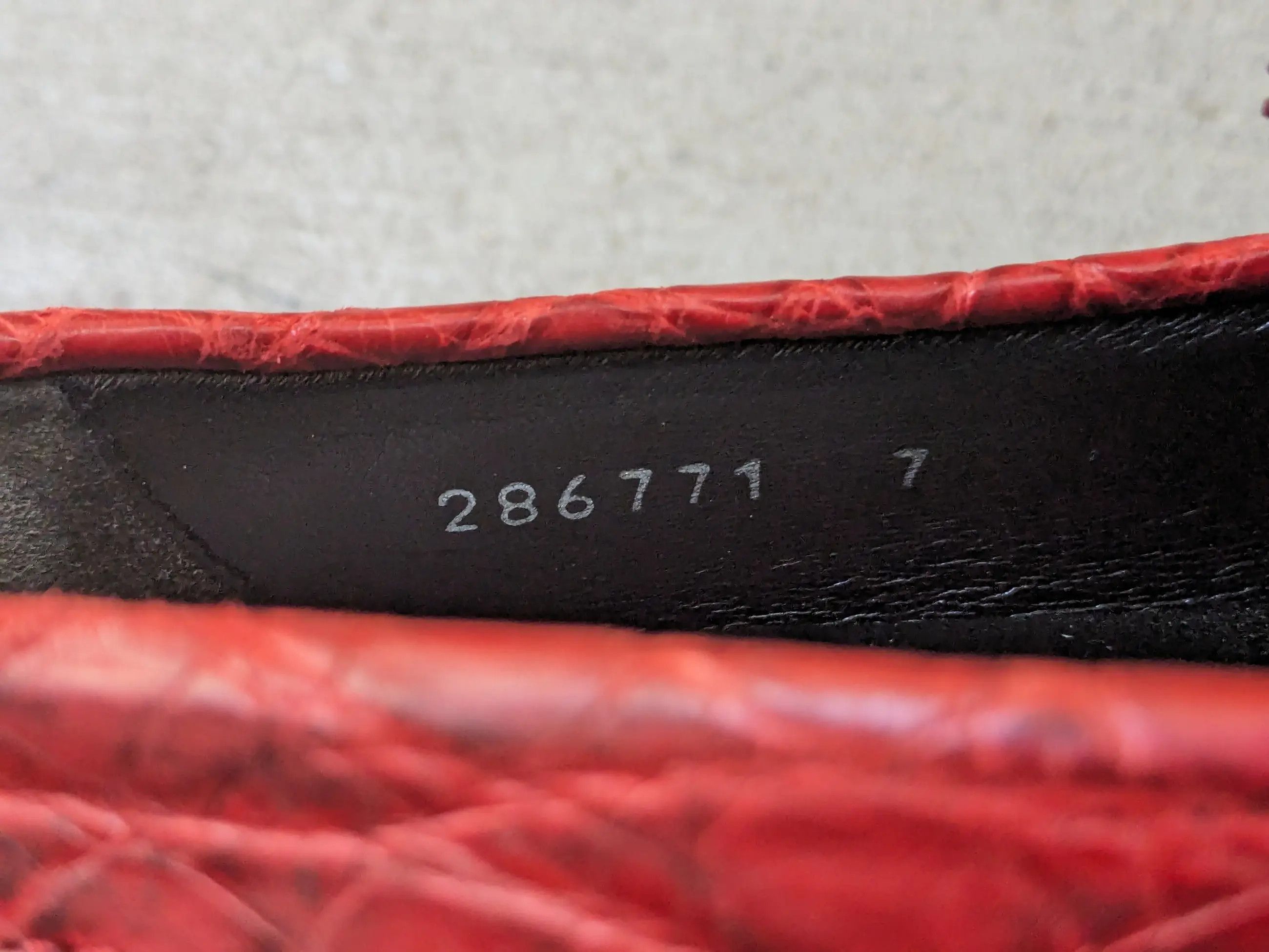 Gucci Gucci Horsebit Loafers Red Crocodile 7.5 Snaffle Bit Exotic Size US 7.5 / EU 40-41 - 10 Thumbnail