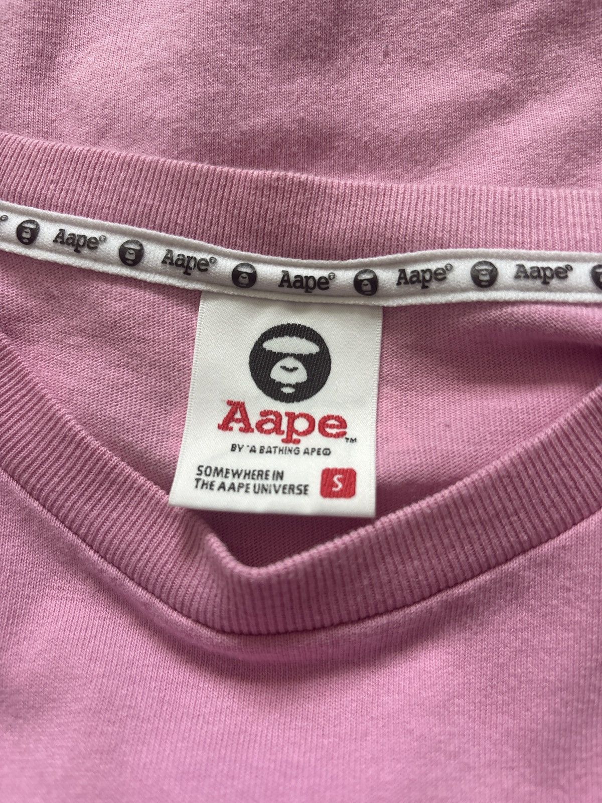 Aape × Bape Pink Aape By *A BATHING APE T-Shirt Size US S / EU 44-46 / 1 - 3 Thumbnail
