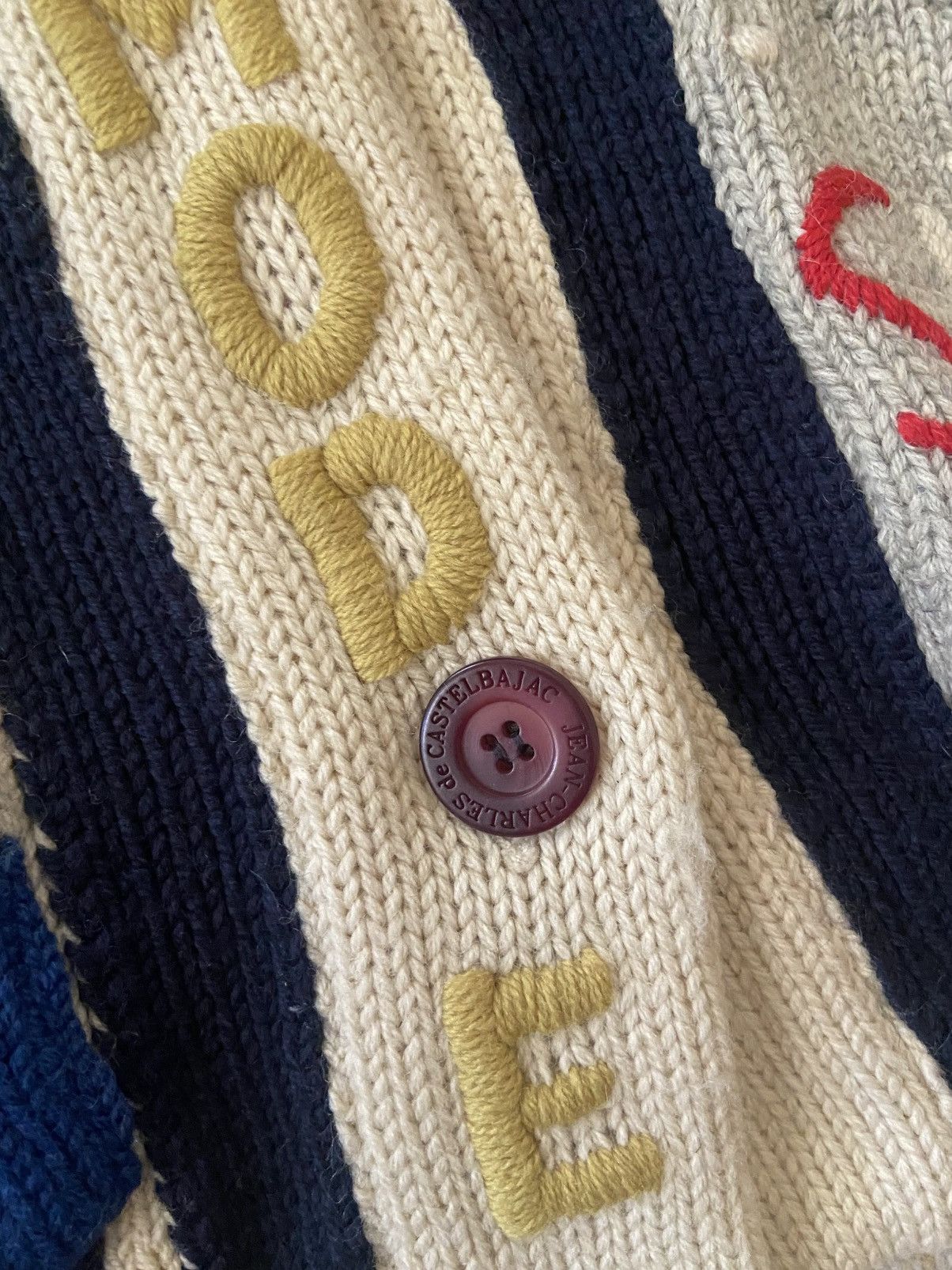 Jean Charles De Castelbajac VINTAGE JEAN CHARLES DE CASTEL BAJAC ART CABLE KNIT JACKET Size US L / EU 52-54 / 3 - 11 Thumbnail