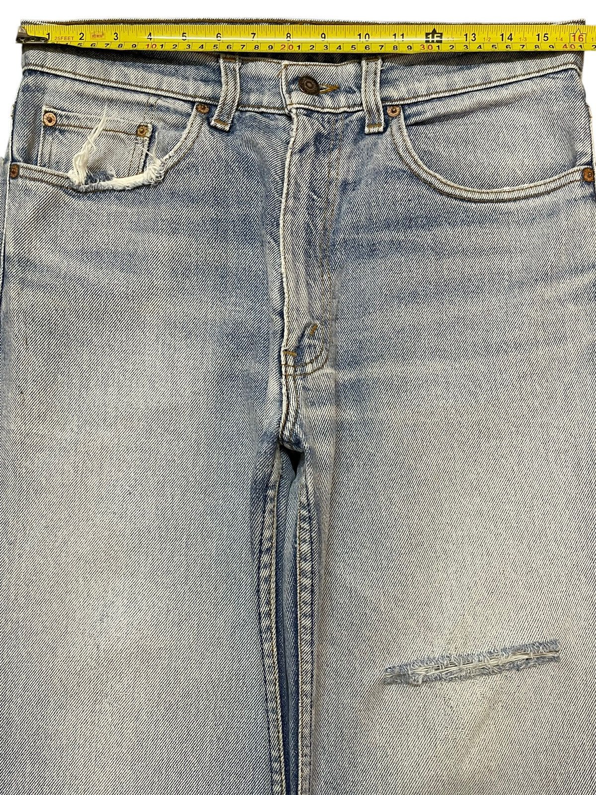 Levi's Vintage 90s Levis 515 Blue Faded Wash Distress Relaxed Fits Size US 32 / EU 48 - 12 Thumbnail
