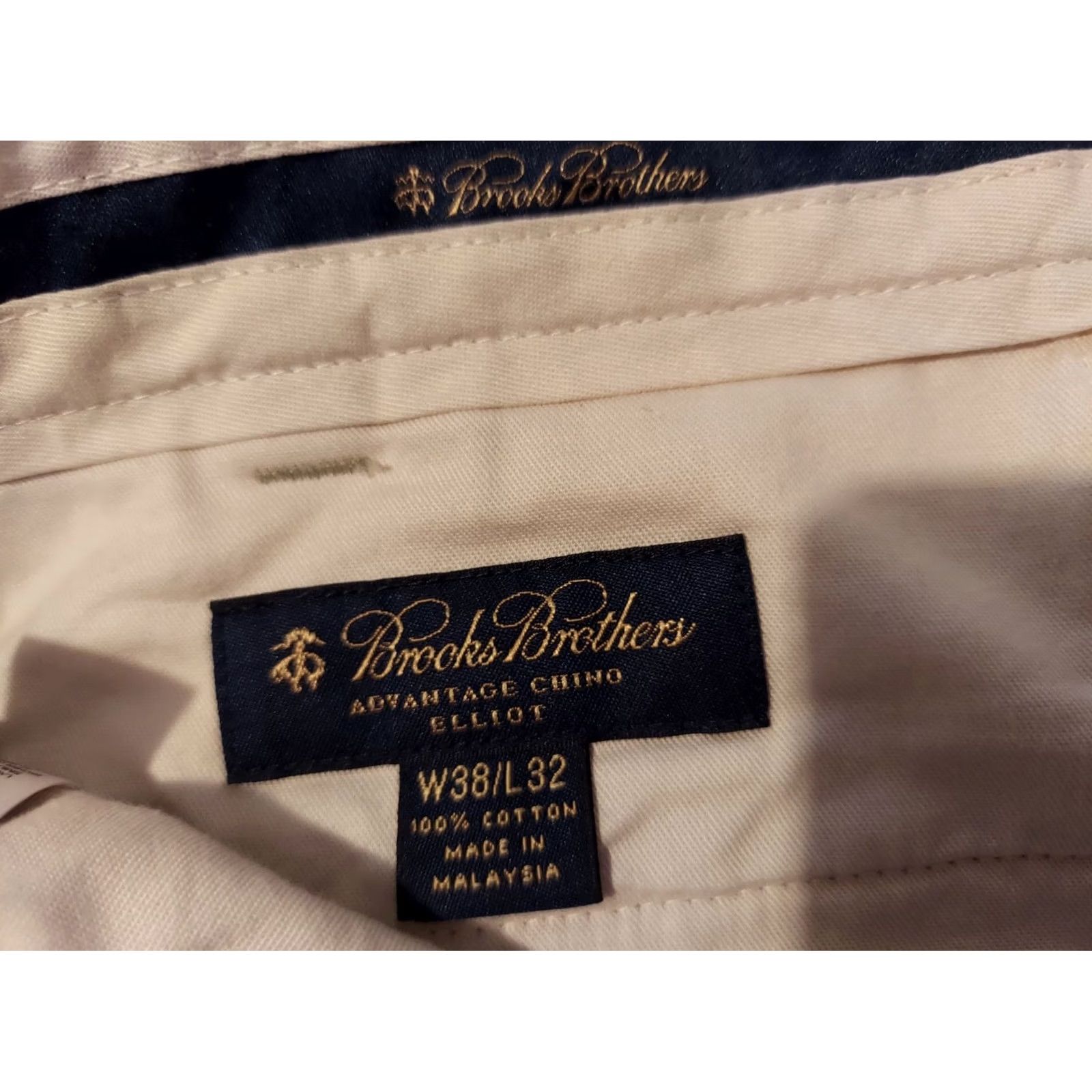 Brooks Brothers Brooks Brothers Khaki Dress Pants Mens 38x32 Cotton Chino Trouser Beige Size US 38 / EU 54 - 4 Thumbnail