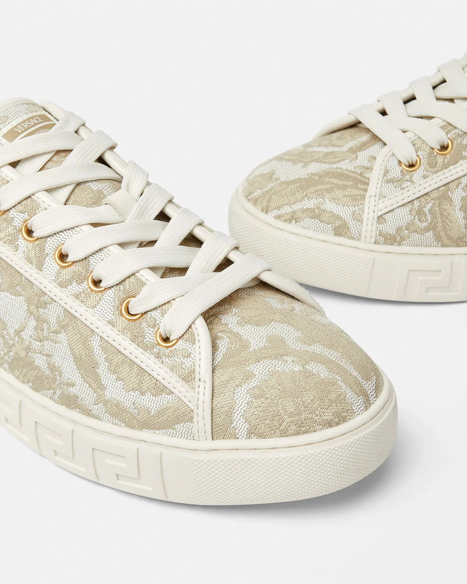 Versace os11x0326 Barocco Greca Sneakers in Beige Size US 10 / EU 43 - 5 Thumbnail