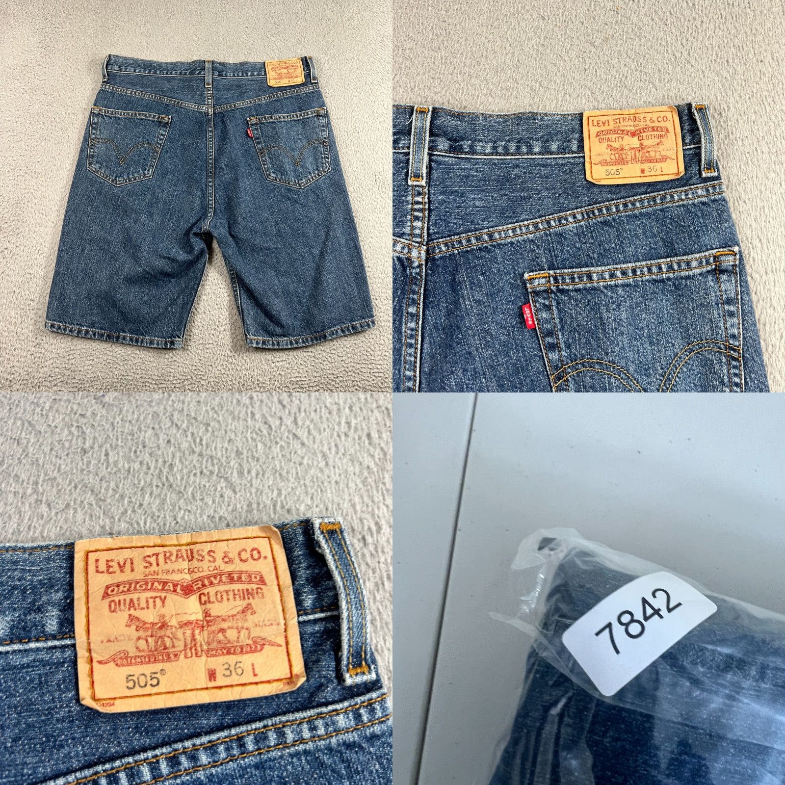 Levi's VINTAGE Levi's Shorts Bermuda Mens 36 Blue Denim Casual 90s Made in Colombia Size US 36 / EU 52 - 8 Thumbnail