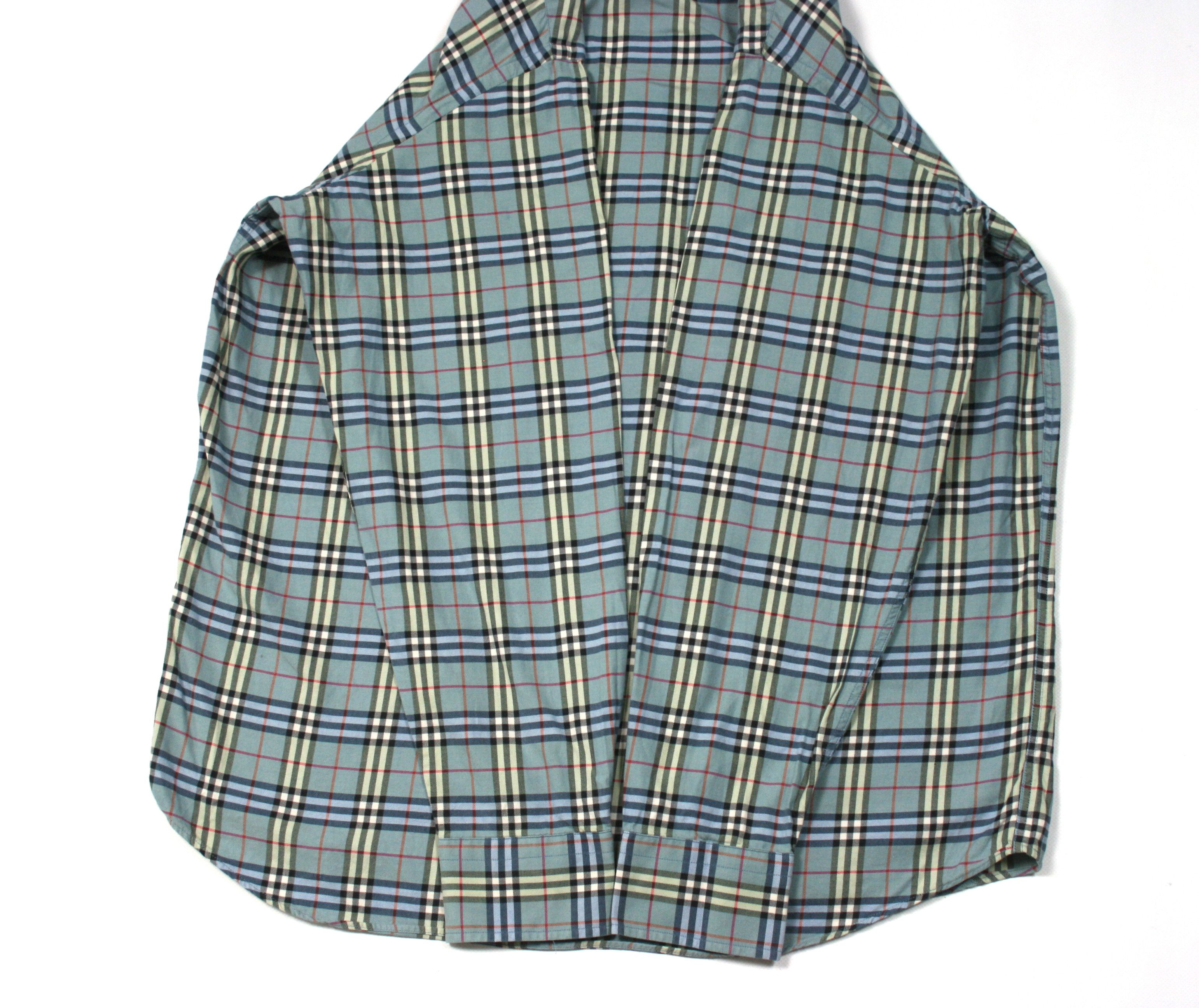 Burberry 00S Blue Nova Check Shirt Vintage Size US L / EU 52-54 / 3 - 5 Thumbnail