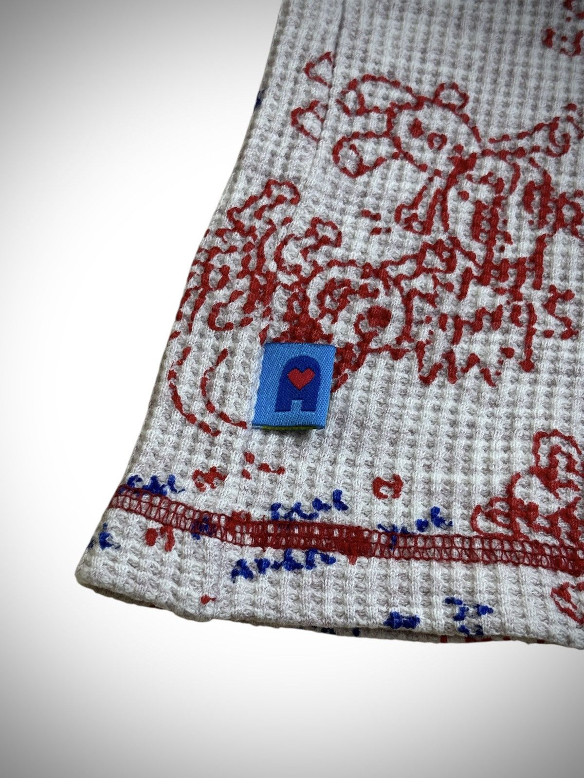 Hysteric Glamour 2000’s Angel Blue - Doodle Print Waffle T-Shirt Size XS / US 0-2 / IT 36-38 - 4 Thumbnail