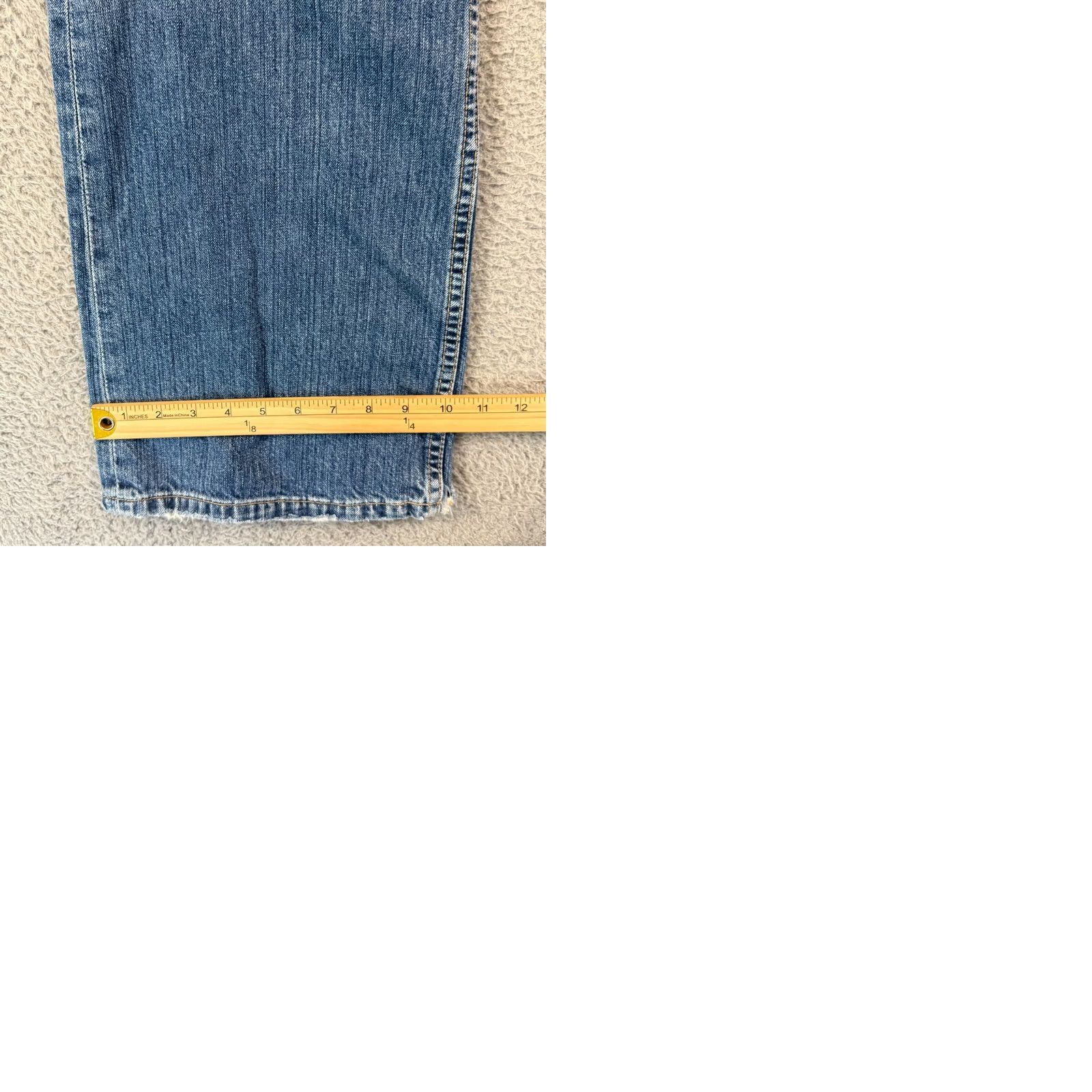 Vintage Buckle BKE Jeans Mens 36x32 Tyler Straight Blue Medium Wash Distressed Zip Loose Regular 5-Pocket Denim Cotton Blend USA Cowboy Rock Size US 36 / EU 52 - 9 Thumbnail