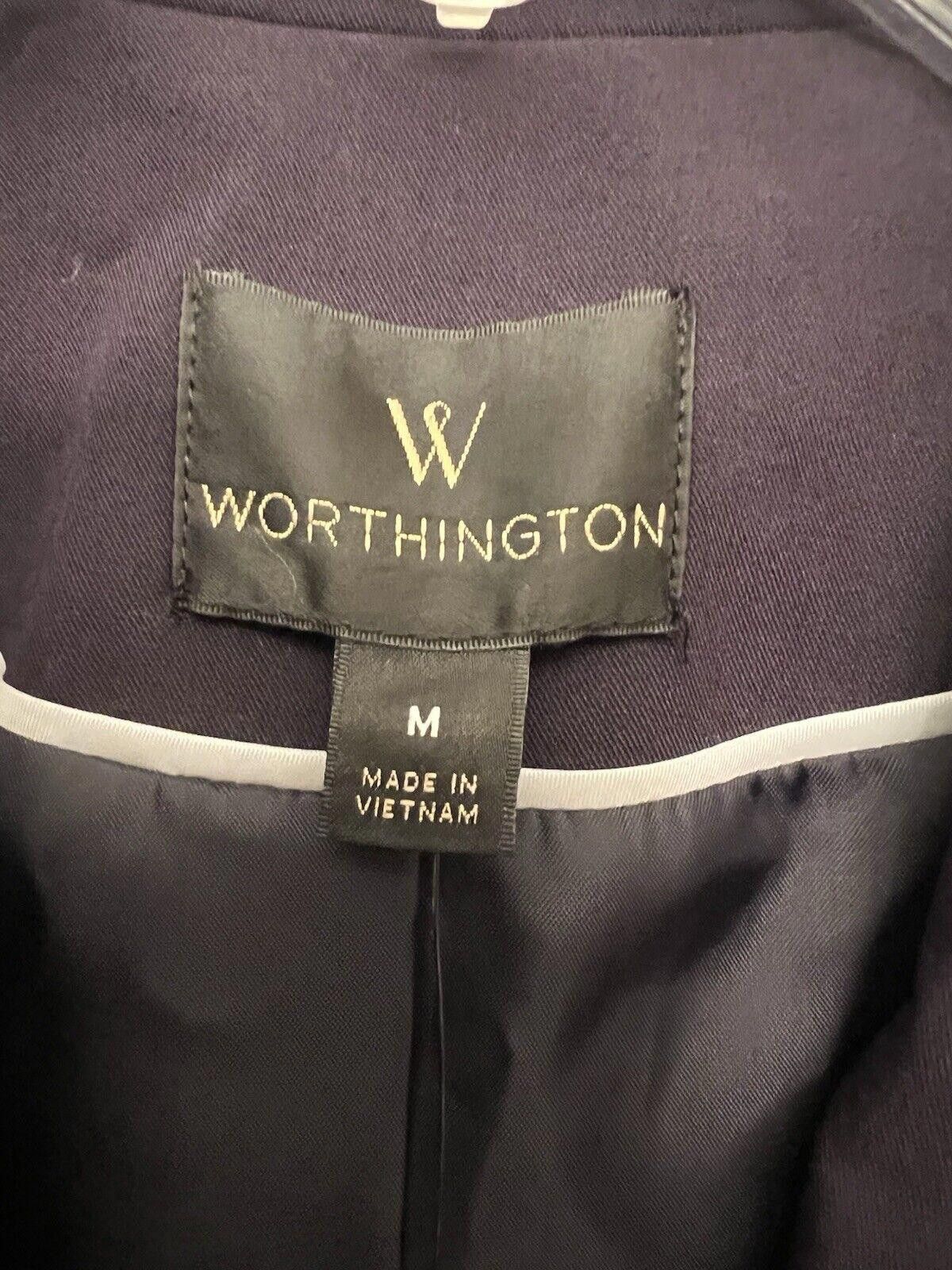Worthington Womens Worthington Black Suit Jacket Size Medium Size M / US 6-8 / IT 42-44 - 4 Thumbnail