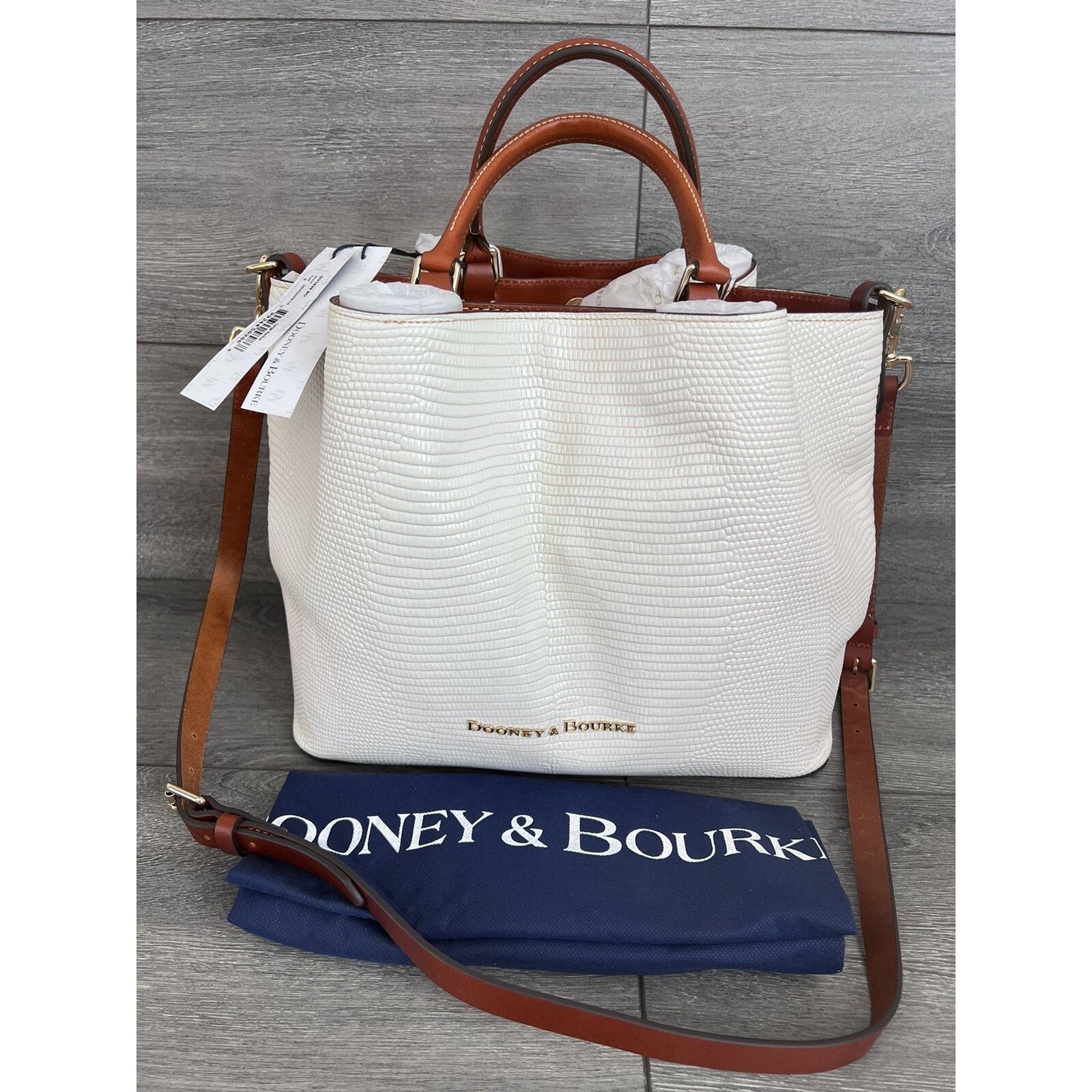 Dooney & Bourke Dooney & Bourke Embosed Lizard Large Barlow Bone Bag B000540 Size ONE SIZE - 1 Thumbnail