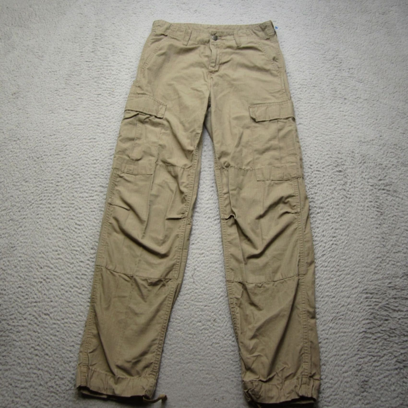 Carhartt Carhartt WIP Cargo Jogger Mens 27x30 Brown Ripstop Workwear Trousers Size US 27 - 2 Thumbnail