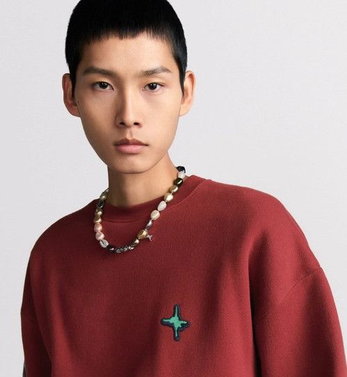 Dior o1w1db11025 513J670 Cotton Fleece Sweatshirt in Red Size US S / EU 44-46 / 1 - 6 Thumbnail