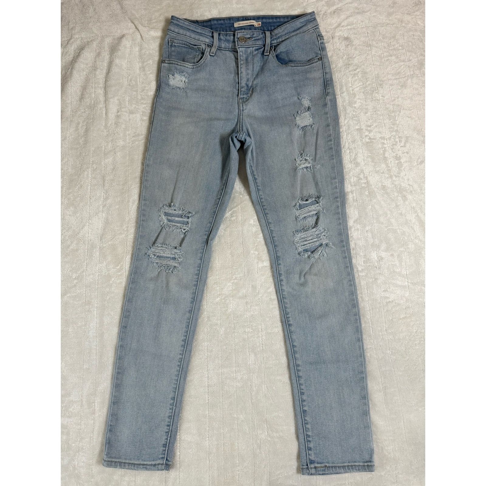 Levi's Levi's Strauss & Co Women's 721 High Rise Skinny Size 28 Size 28" / US 6 / IT 42 - 2 Thumbnail