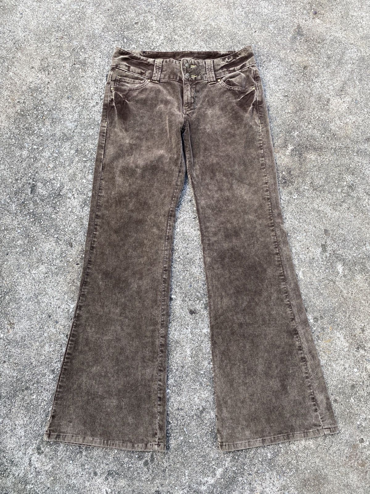 If Six Was Nine × Japanese Brand × Tornado Mart Luocury Japan Corduroy Low Rise Flare Pant Size US 30 / EU 46 - 4 Thumbnail