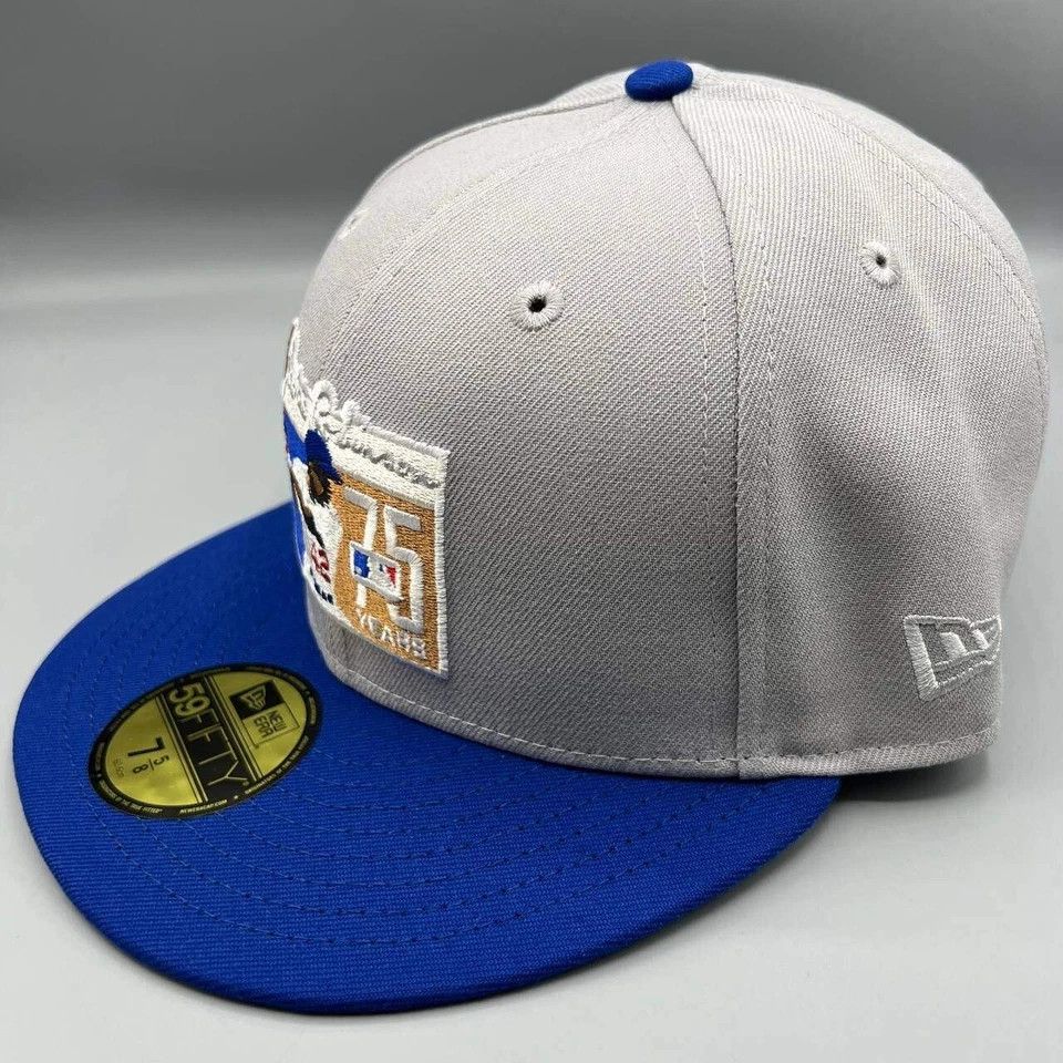 New Era Brooklyn Dodgers Jackie Robinson 42 Hat Men 7 5/8 Fitted Cap Size ONE SIZE - 4 Thumbnail
