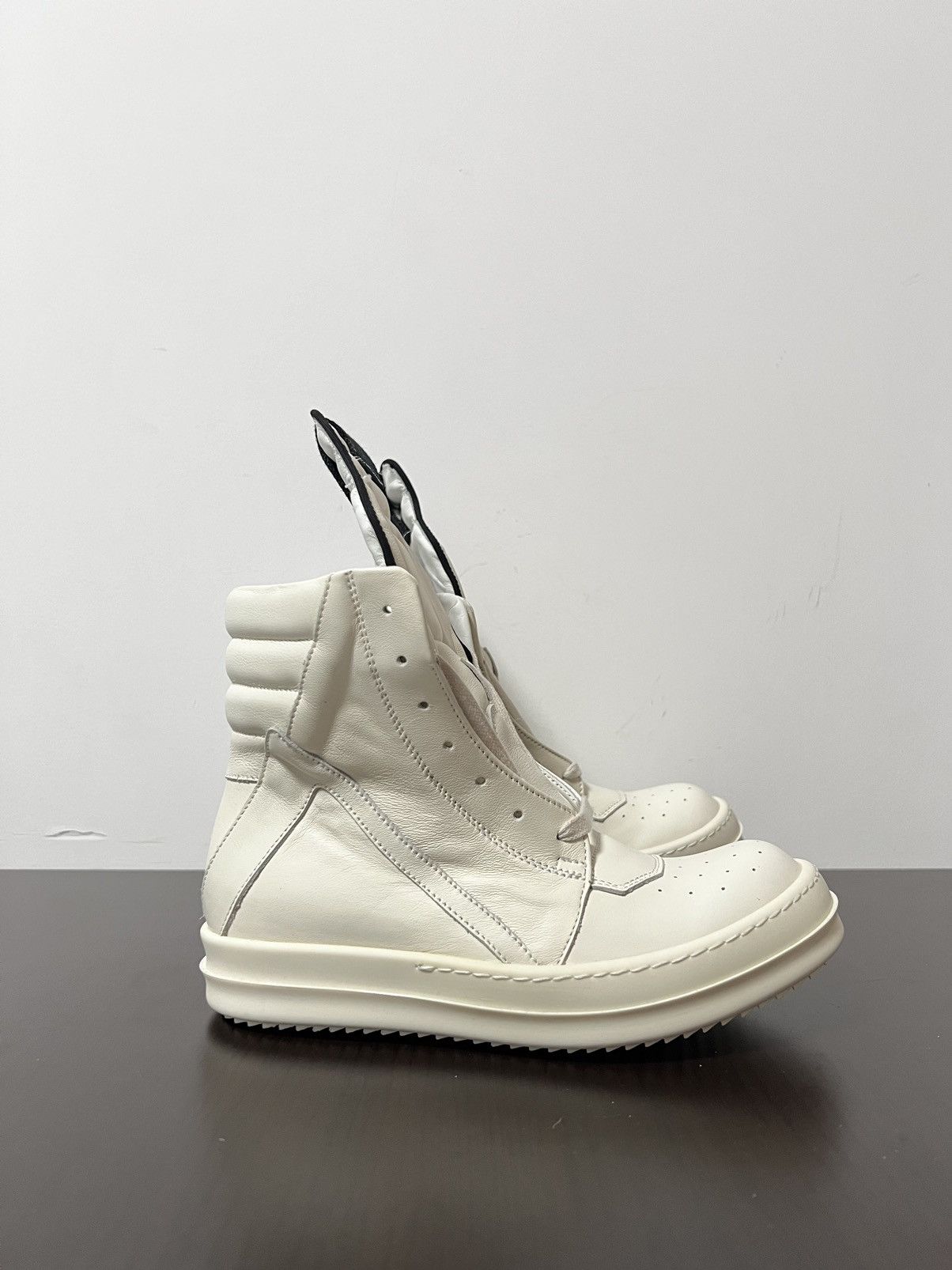 Rick Owens Rick owens white geobasket sz35 Size US 5 / IT 35 - 4 Thumbnail