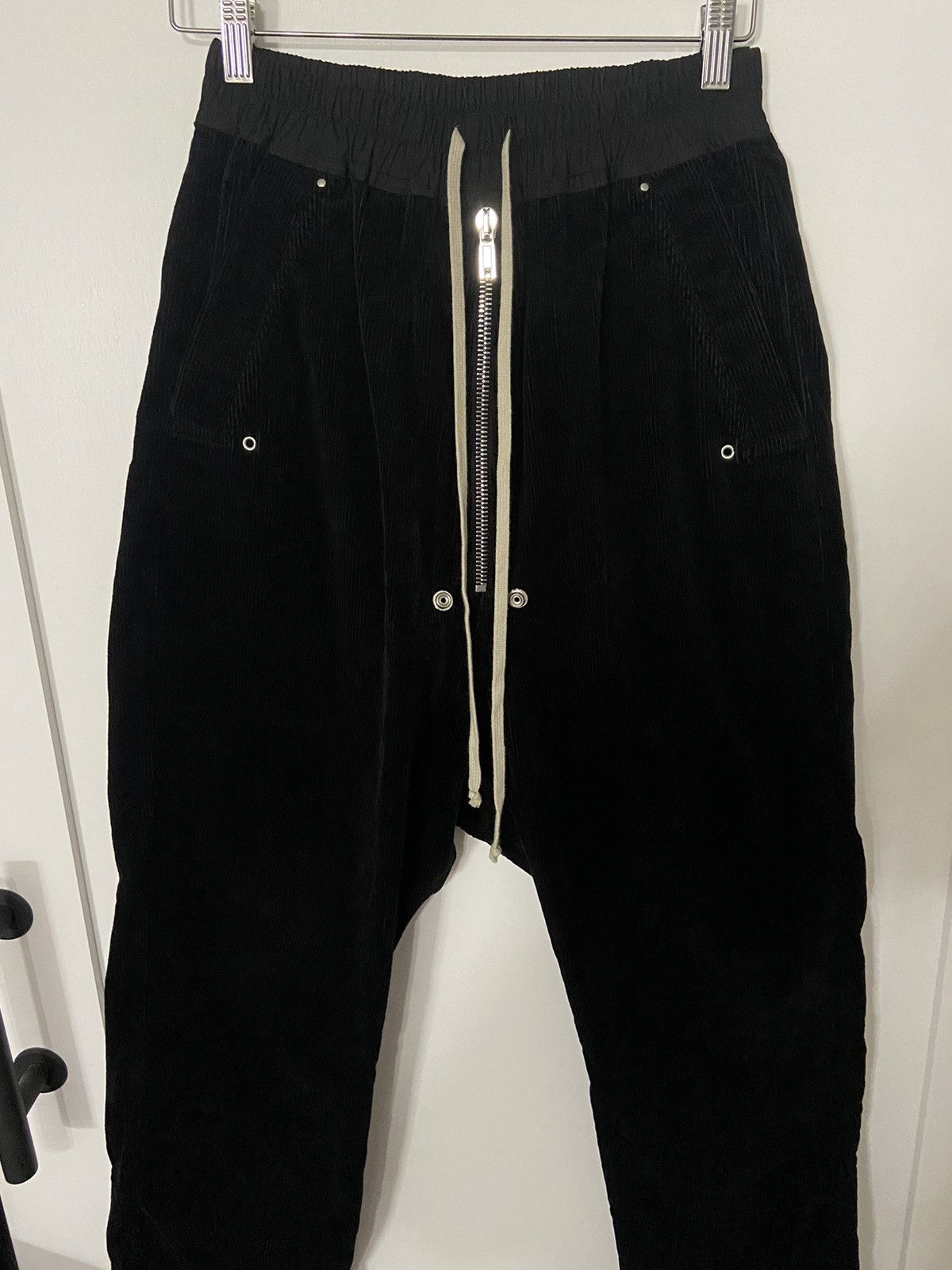 Rick Owens Drkshdw Rick Owens Drkshdw Corduroy Bela Drop Crotch Pants Size US 30 / EU 46 - 3 Thumbnail