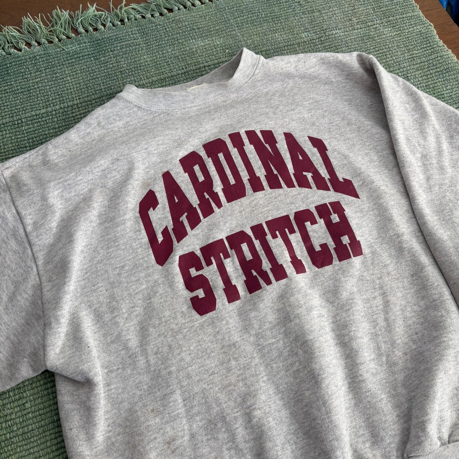 Velva Sheen Vintage 1980s Cardinal Stritch gray cotton sweatshirt XL Size US XL / EU 56 / 4 - 5 Thumbnail
