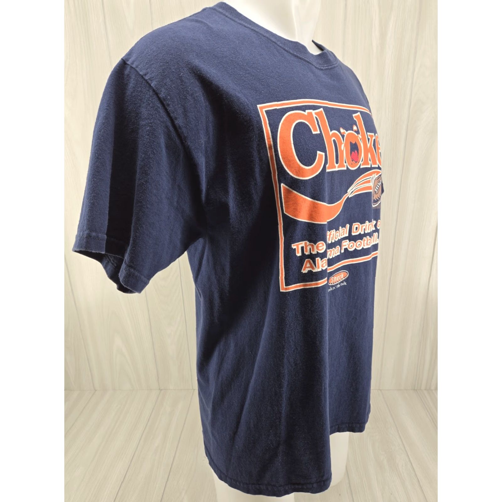 Gildan VINTAGE Auburn Tigers AU T-shirt Size L Smack Talkin Choke Drink of Alabama Football Mens Blue Size US L / EU 52-54 / 3 - 6 Thumbnail