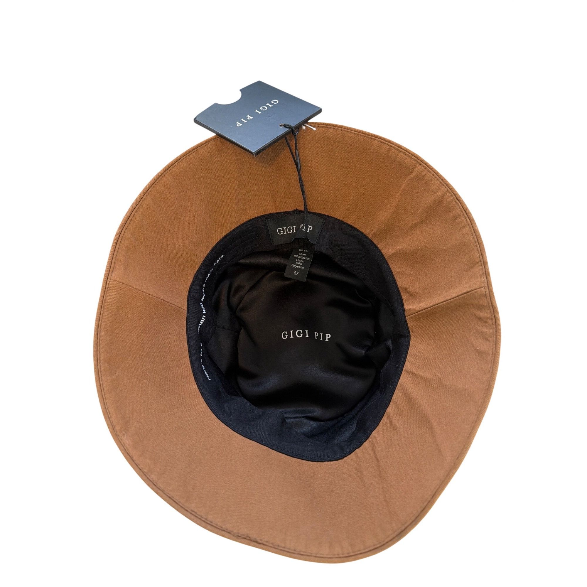 Other NWT Gigi Pip Brown Rylee Bucket Hat S/M 57 MSRP$64.00 Size ONE SIZE - 12 Thumbnail