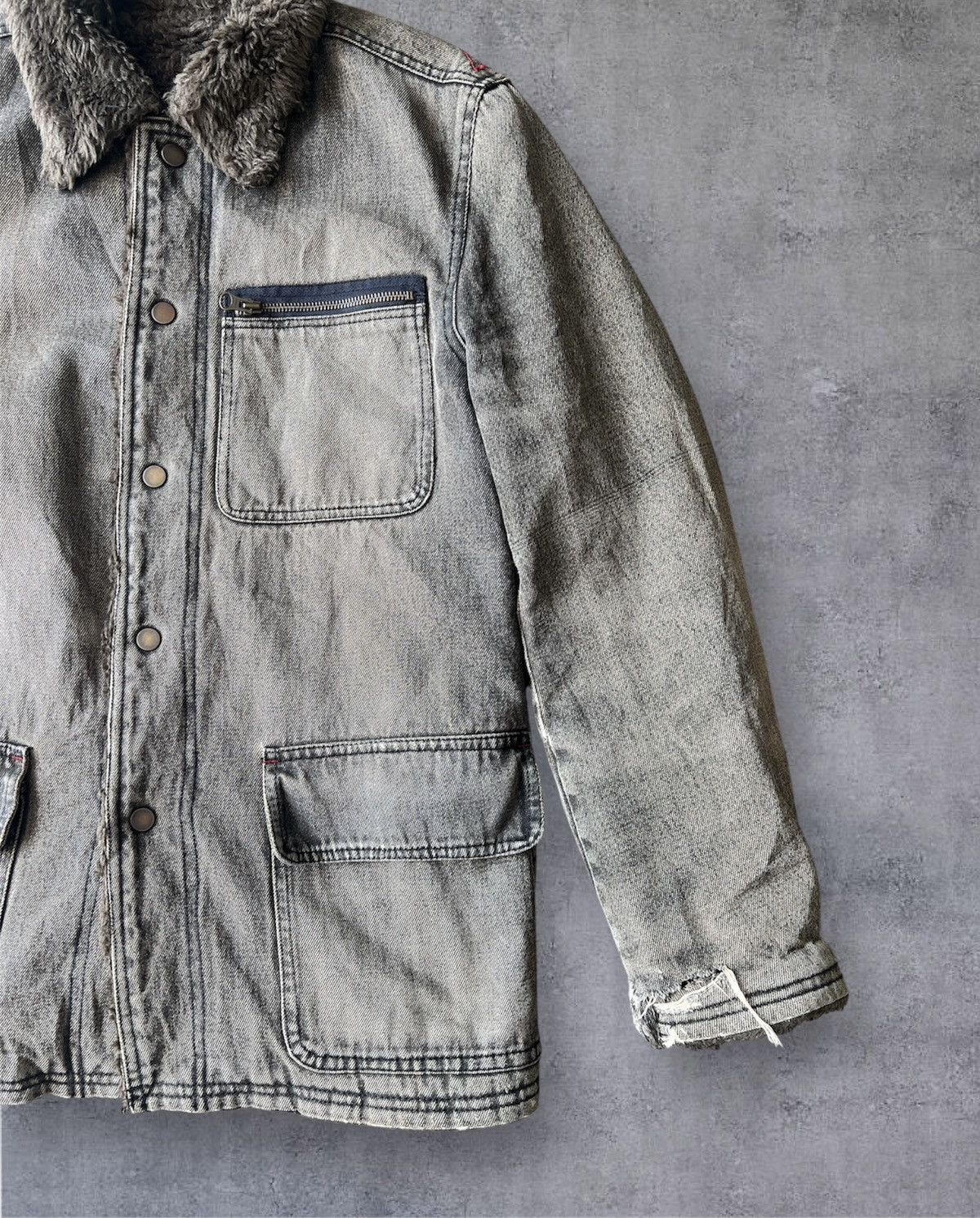 If Six Was Nine × Japanese Brand × PPFM VINTAGE PPFM SHERPA QUILTED LINED BUTTON UP JACKET Size US M / EU 48-50 / 2 - 6 Thumbnail
