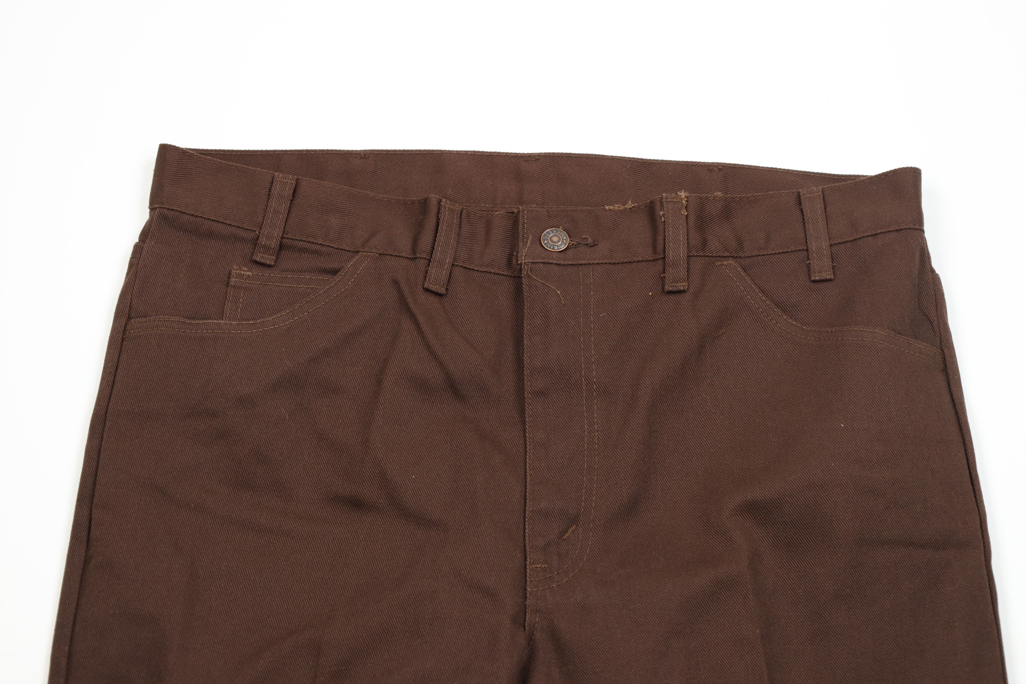 Vintage Vintage 70s Streetwear Bell Bottoms Jeans Brown USA Size US 36 / EU 52 - 2 Thumbnail
