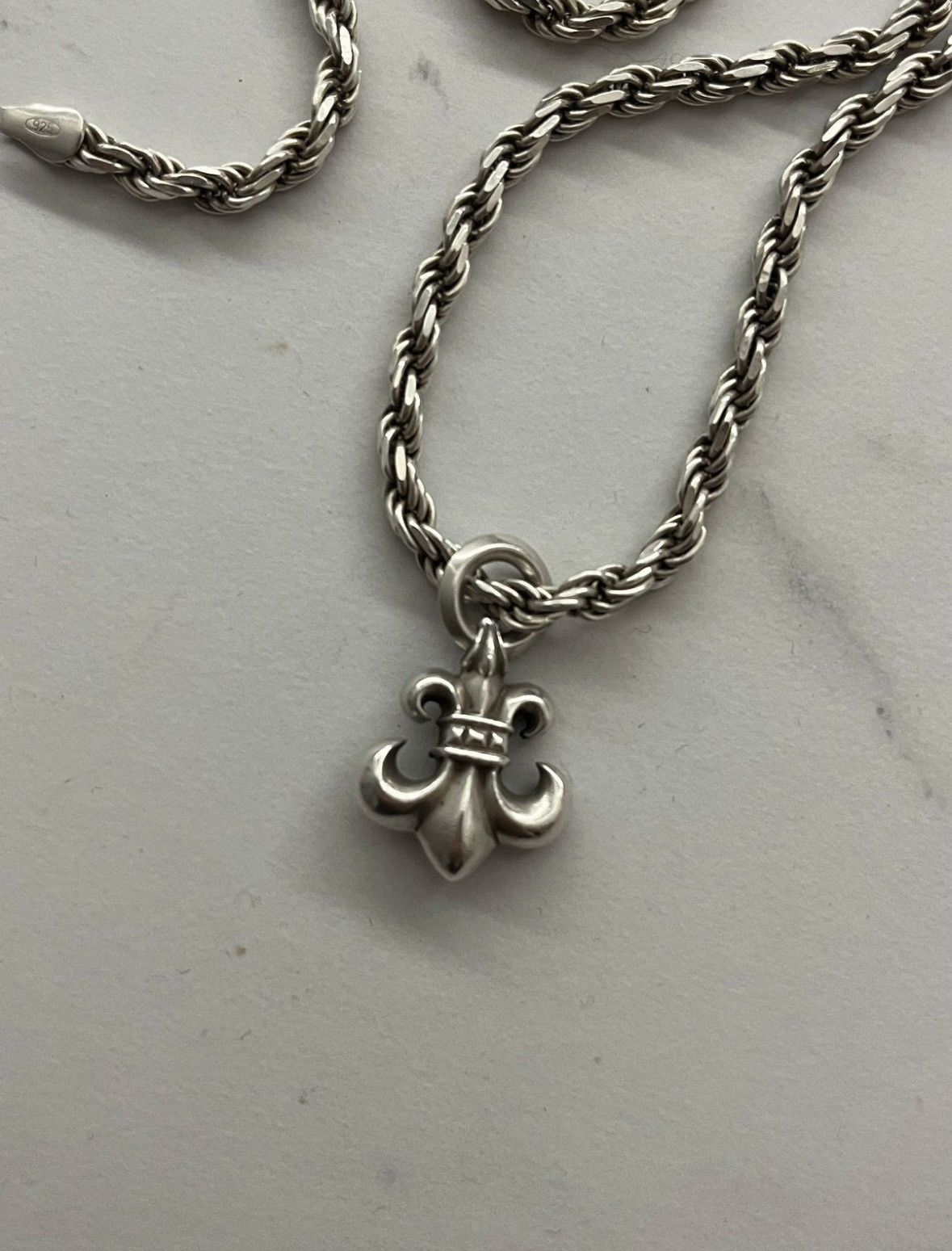 Chrome Hearts Fleur Pendant w/ Diamonds Size ONE SIZE - 4 Thumbnail