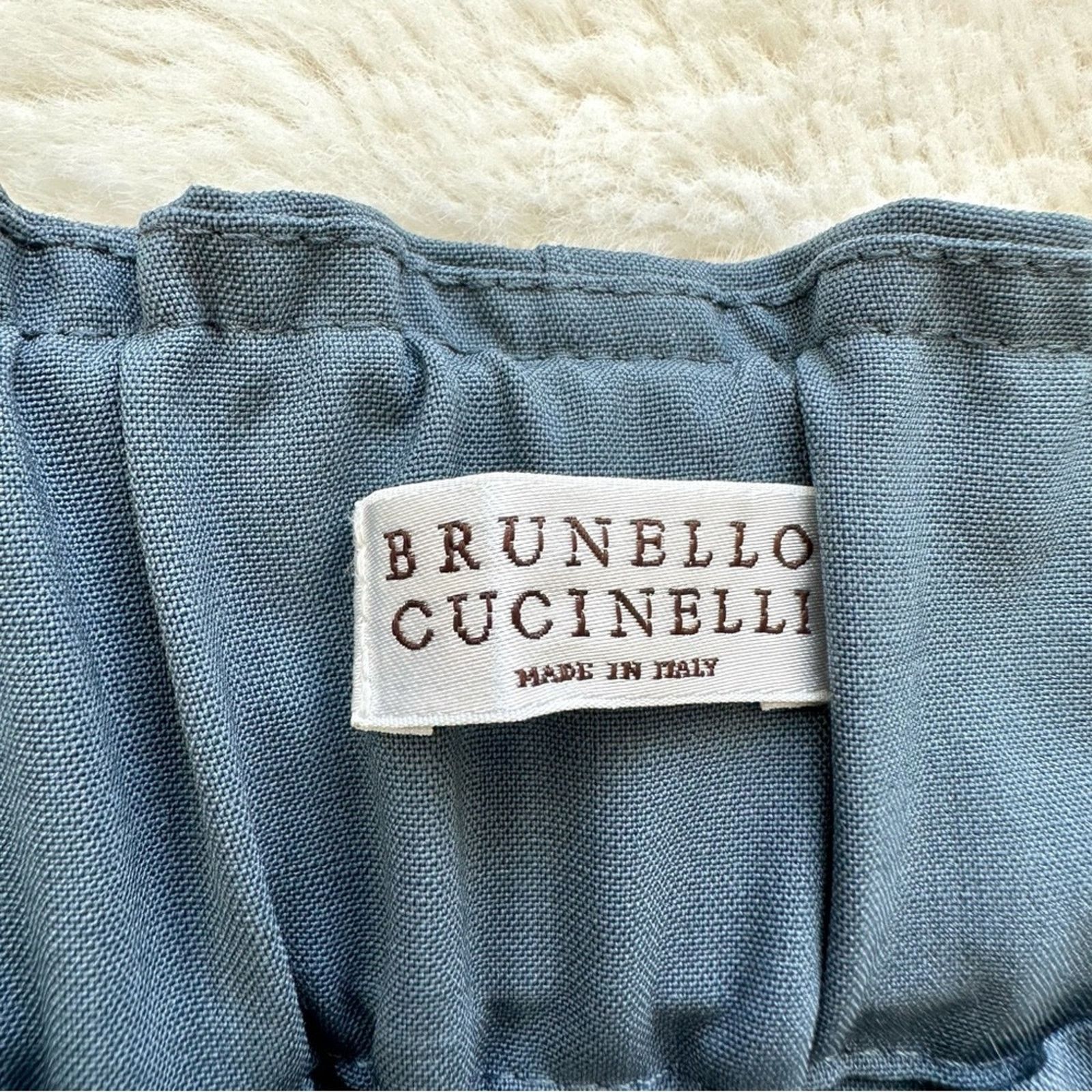 Brunello Cucinelli Brunello Cucinelli women navy pants size 6 US Retail 2250$ Size 28" / US 6 / IT 42 - 7 Thumbnail