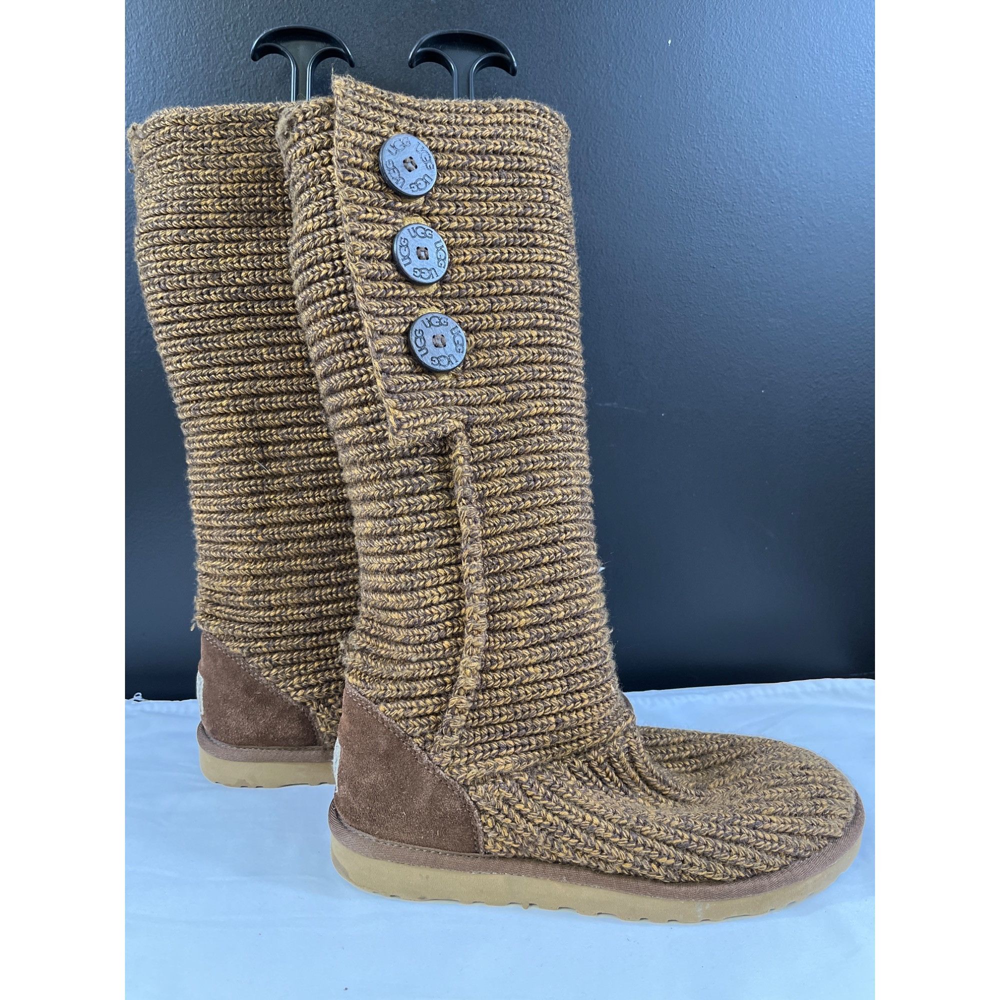 Ugg Ugg Australia Womens Brown Knitted Knee High Boots Size 9 SK Grailed