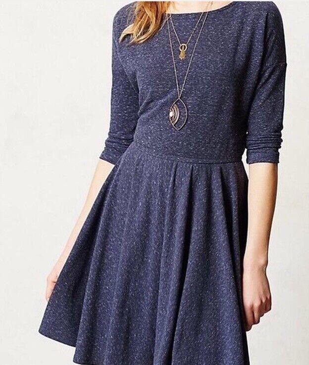 Designer Puella Anthropology Gray/ Blue Heathered L/S Dress Sz XL Size XL / US 12-14 / IT 48-50 - 4 Thumbnail