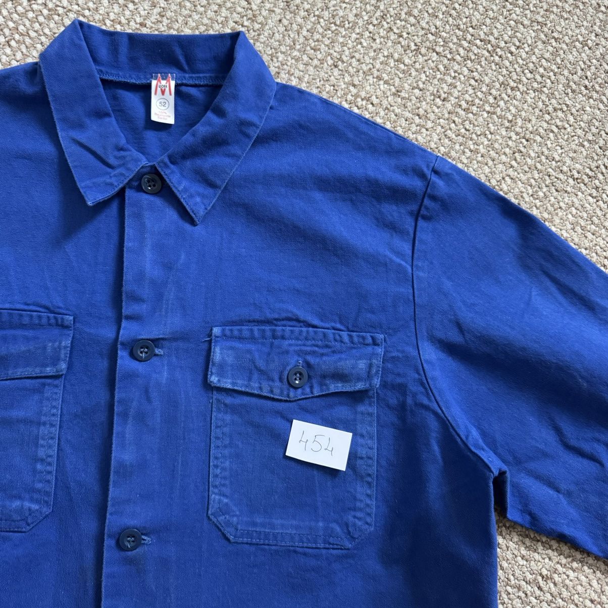 Le Laboureur 80s Work French Faded Two Pockets Sanfor Chore Jacket Size US L / EU 52-54 / 3 - 12 Thumbnail