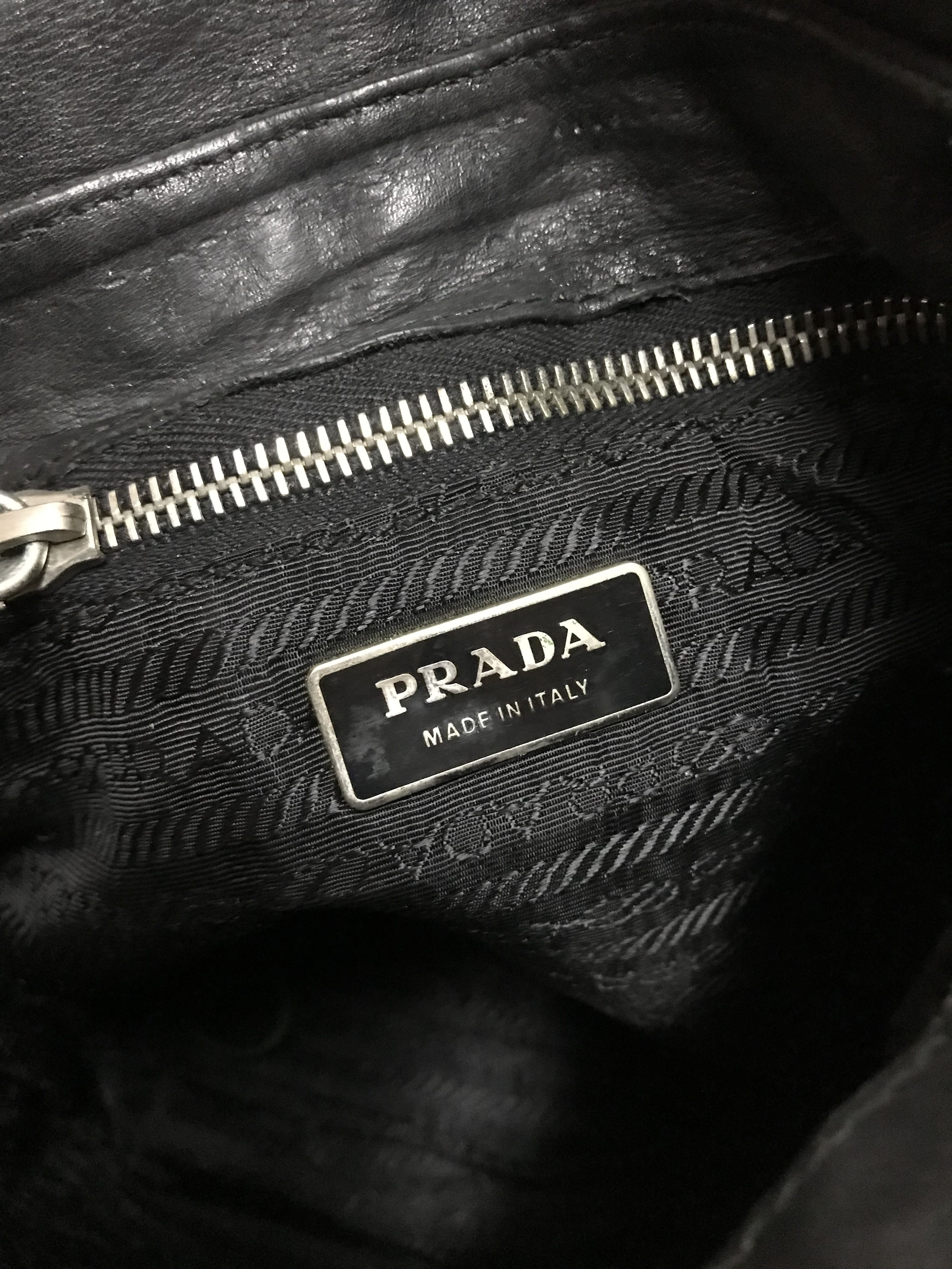 Prada Authentic Prada Glace Calf Leather Shoulder Size ONE SIZE - 5 Thumbnail
