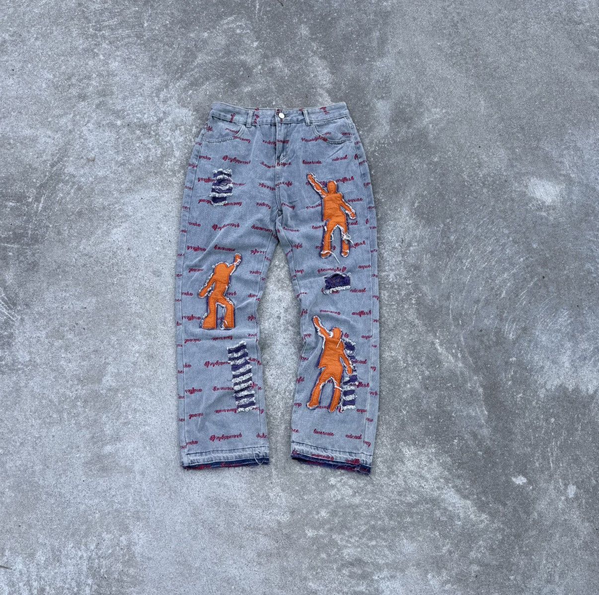 Vintage Vintage Y2K avantgarde streetwear affliction track jeans Size US 34 / EU 50 - 6 Thumbnail
