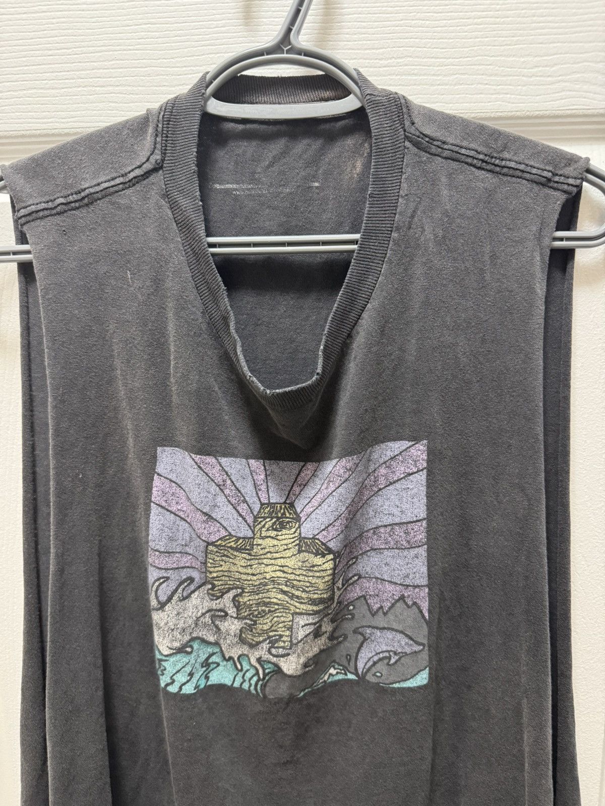 Pink Dolphin Pink Dolphin Faded Vintage Jesus Cross Custom Tank Distress Size US XL / EU 56 / 4 - 3 Thumbnail