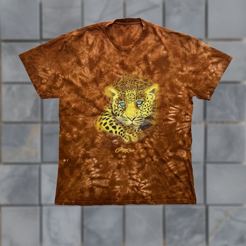 Vintage Jaguar Costa Rica Shirt Mens XL Brown Tie Dye Graphic Wildlife Tee Costa Rica Size US XL / EU 56 / 4 - 1 Thumbnail