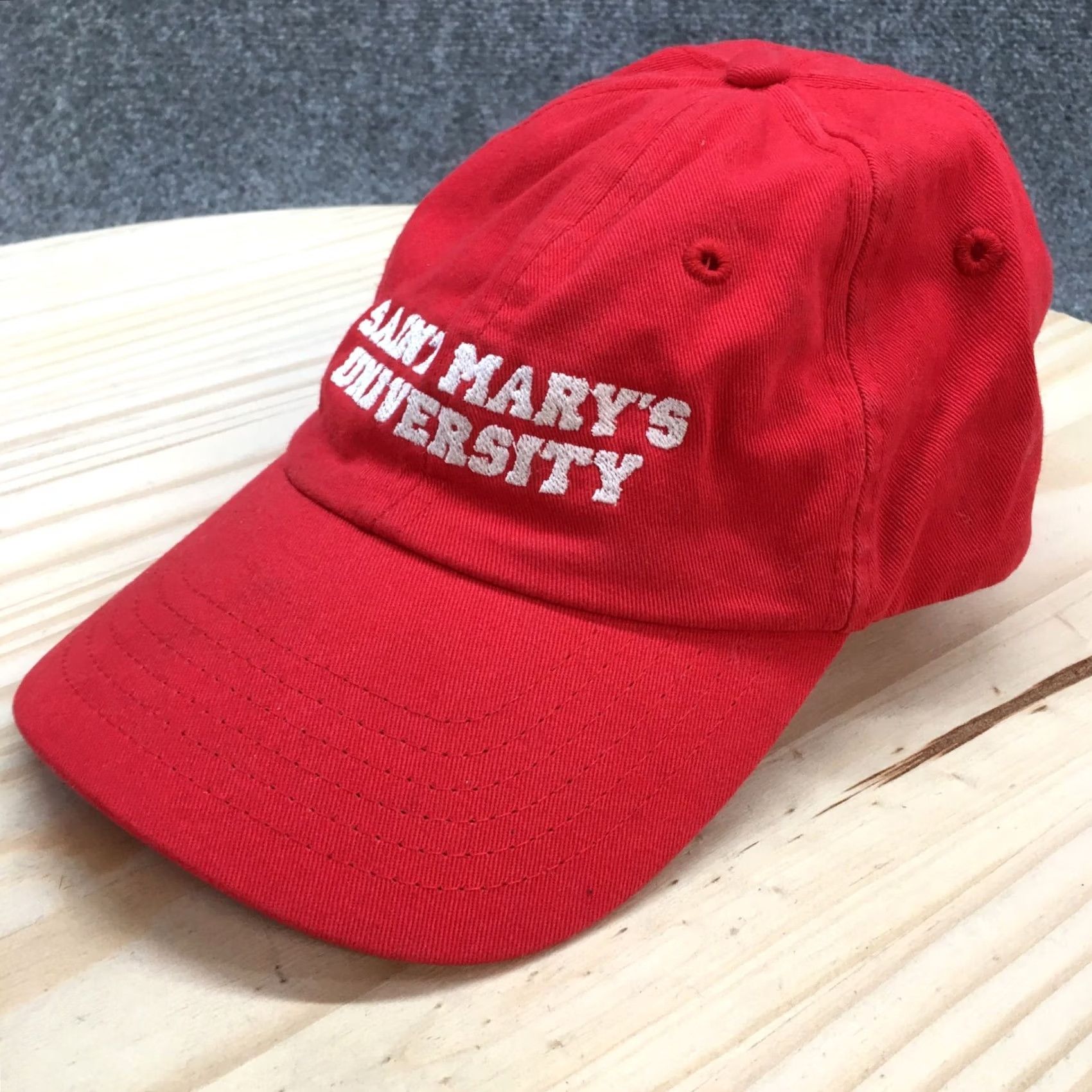 Vintage Saint Mary's University Baseball Cap Hat Mens Red One Size Adjustable Cotton Size ONE SIZE - 2 Thumbnail