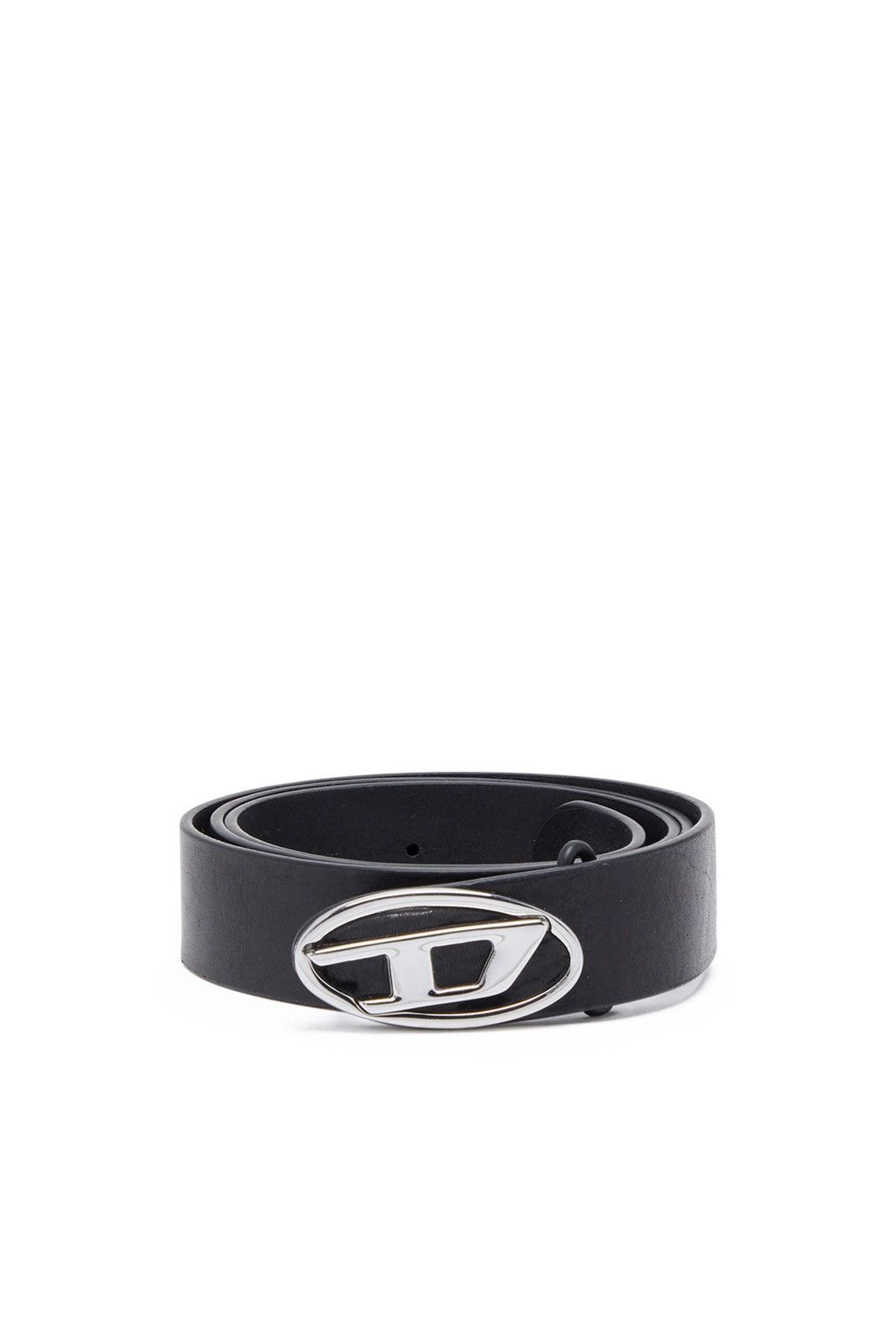 Diesel- Black leather D belt