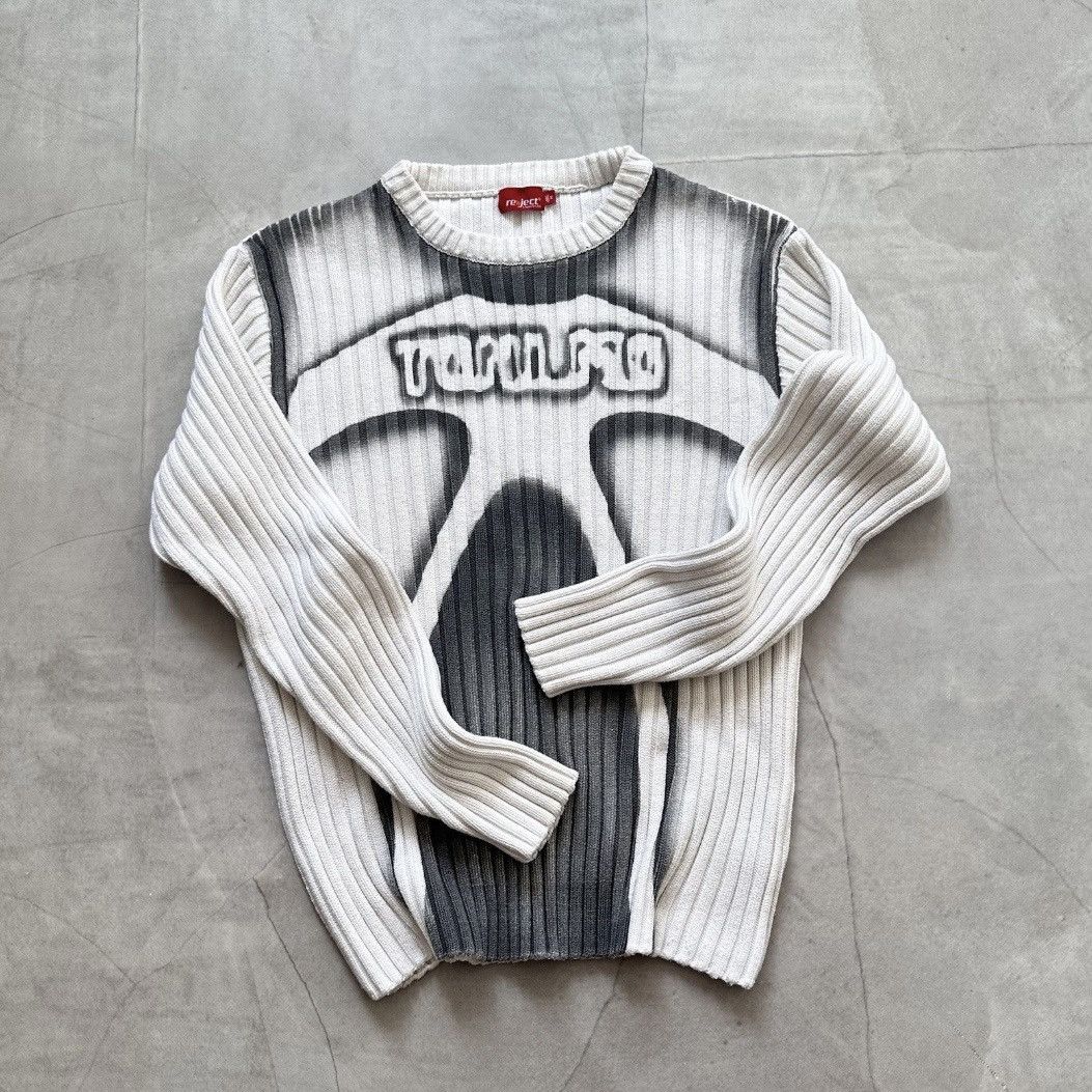 Hysteric Glamour × Undercover 00s Japan Tribal Torso Knit Ribbed Sweater Margiela Vibe Size US M / EU 48-50 / 2 - 6 Thumbnail