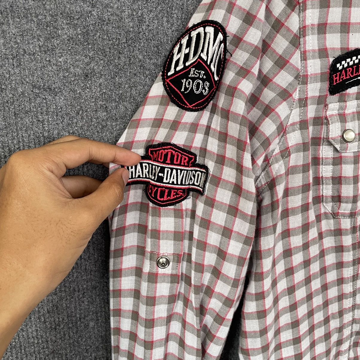 Harley Davidson × Vintage Vintage 2012 Harley Davidson Flannel Shirt Size M / US 6-8 / IT 42-44 - 9 Thumbnail