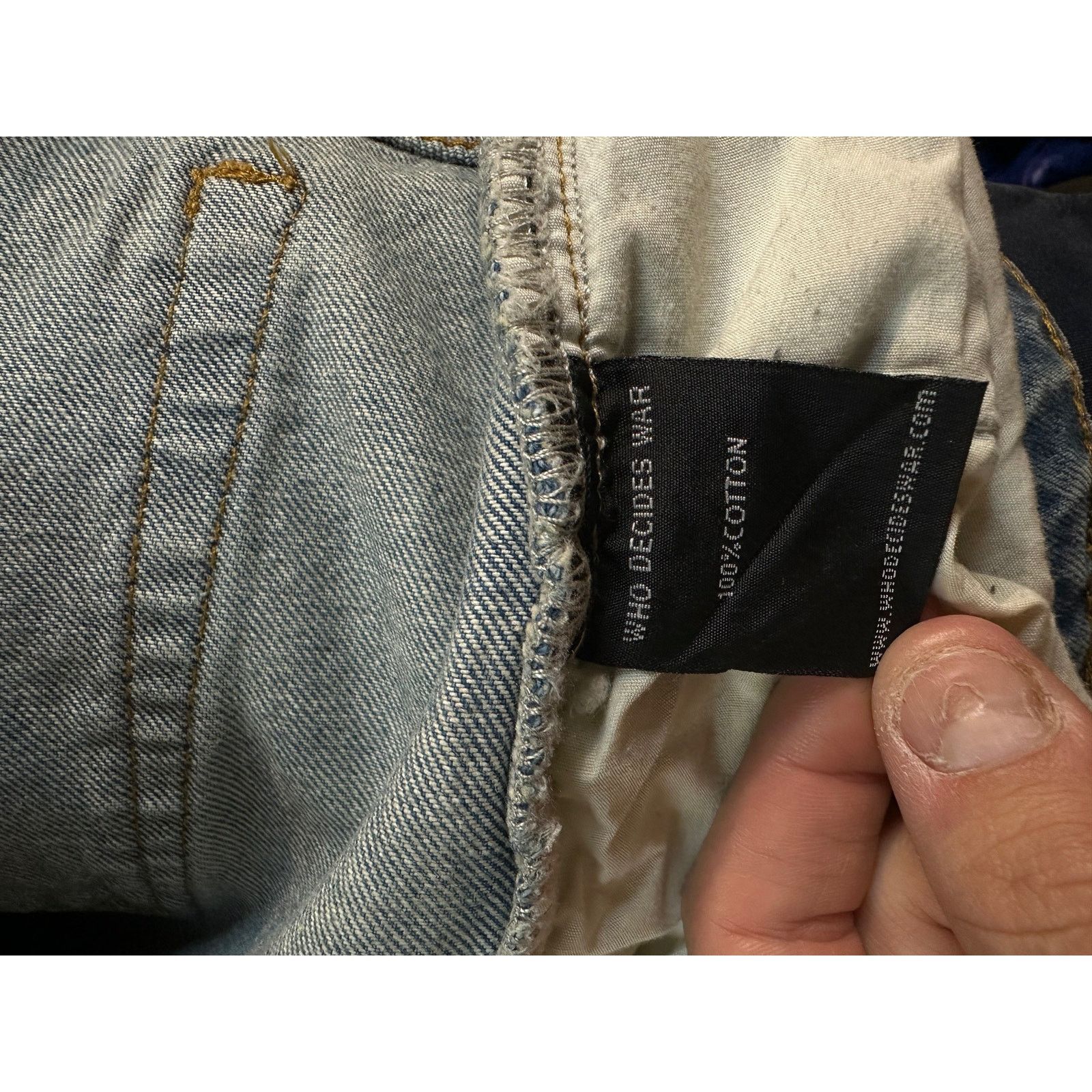 Who Decides War WDW Sun Jeans Used 34 Size US 34 / EU 50 - 3 Thumbnail