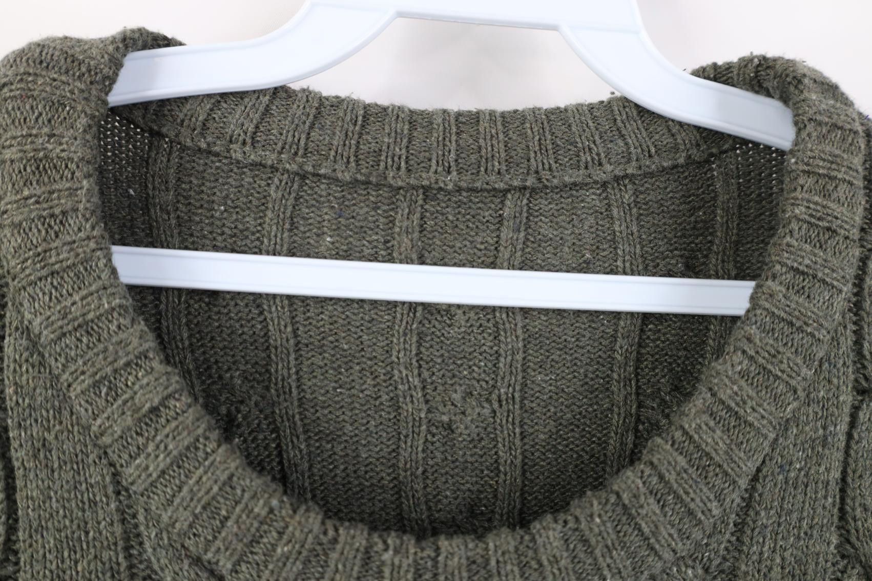 Vintage Vintage 90s Streetwear Chunky Cable Knit Crewneck Sweater Size US XL / EU 56 / 4 - 4 Thumbnail
