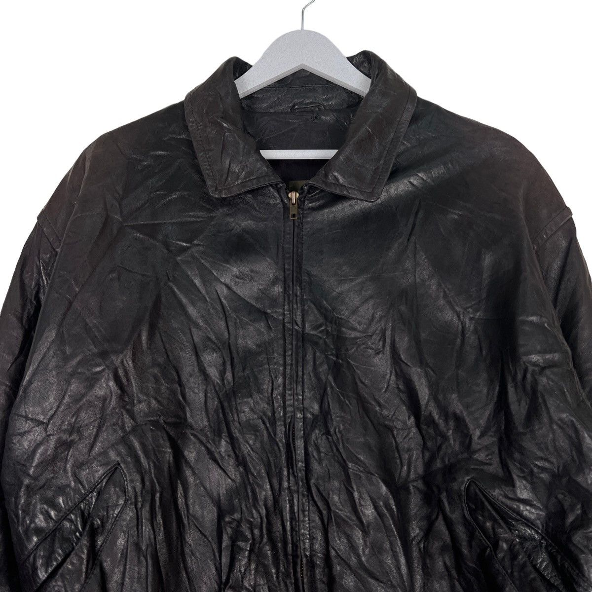 Japanese Brand 🔥 ARCHIVES KA UOMO LEATHER BOMBER JACKET Size US L / EU 52-54 / 3 - 3 Thumbnail