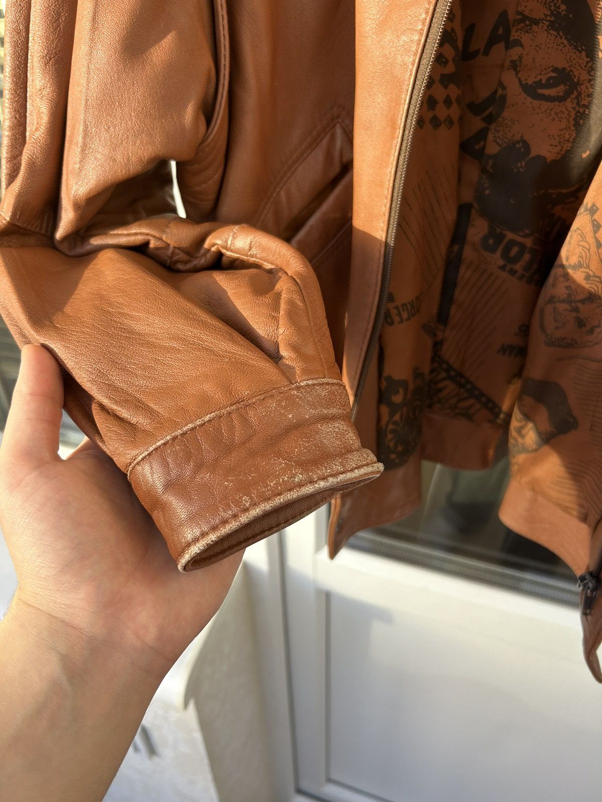 Genuine Leather × Vintage Vintage Leather Brown leather jacket men’s genuine leather Size US M / EU 48-50 / 2 - 7 Thumbnail