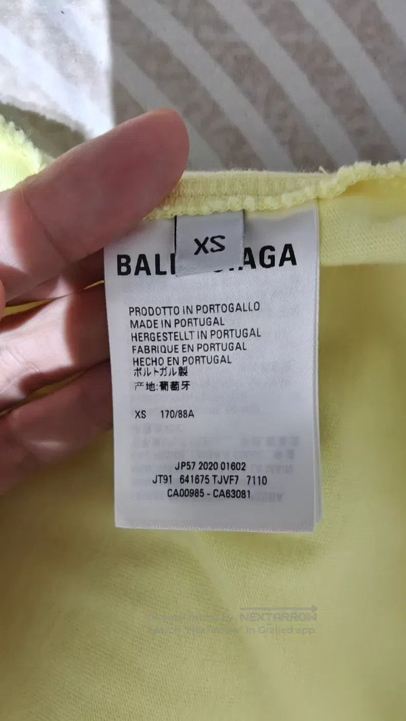 Balenciaga Balenciaga Neon yellow short sleeve t-shirt Size US XS / EU 42 / 0 - 5 Thumbnail
