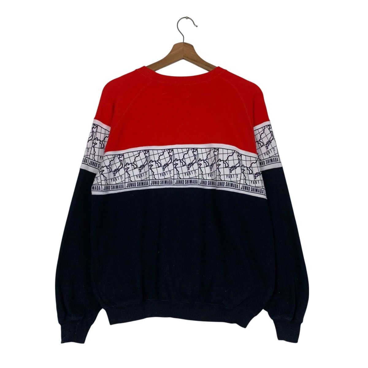 Junko Shimada 90’s JUNKO SHIMADA Colorblock Crewneck Sweatshirt #3631-C166 Size US M / EU 48-50 / 2 - 14 Thumbnail